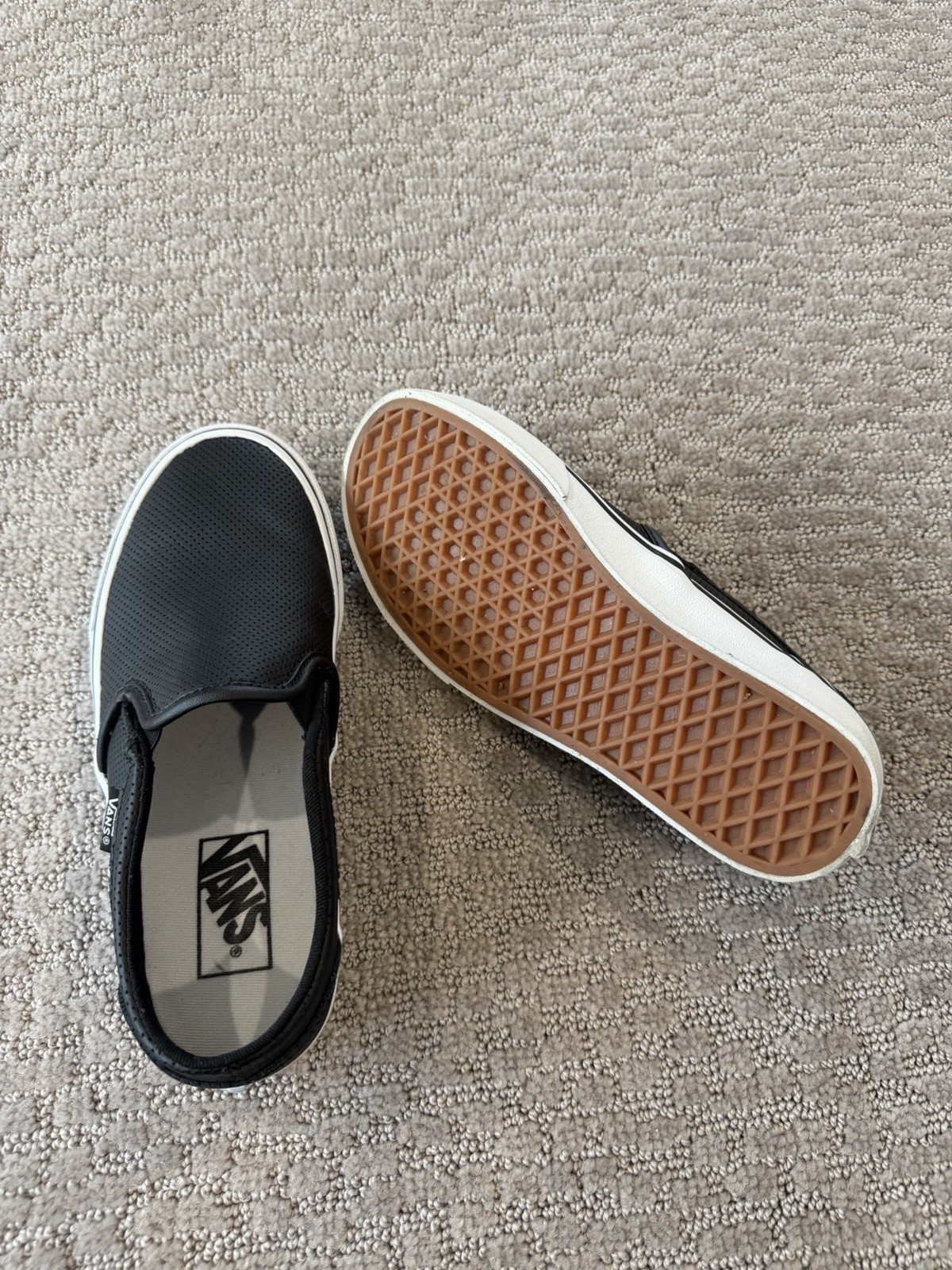 VANS Classic Slip-On Black Low Top Solid Slip-On Sneaker Rubber Outsole