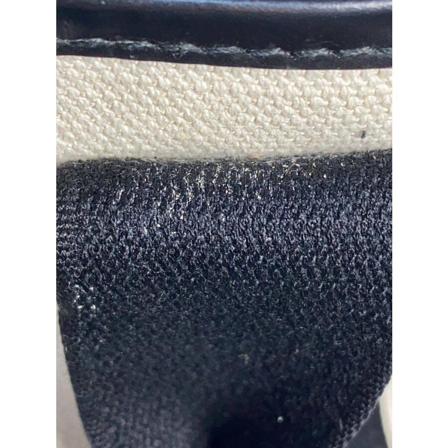 Balenciaga White Canvas Handbag Black Strap 11.6in 339933 Auth