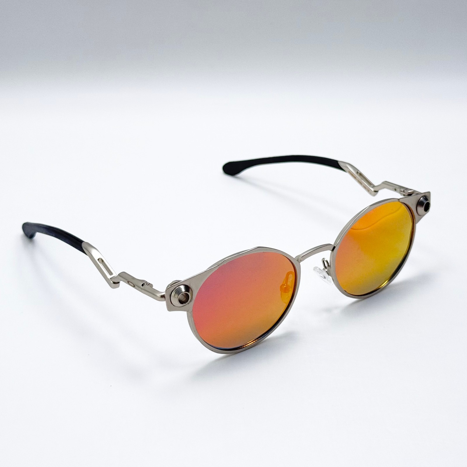 Oakley Deadbolt OO6046 Satin Chrome Fire Iridium Titanium Sunglasses