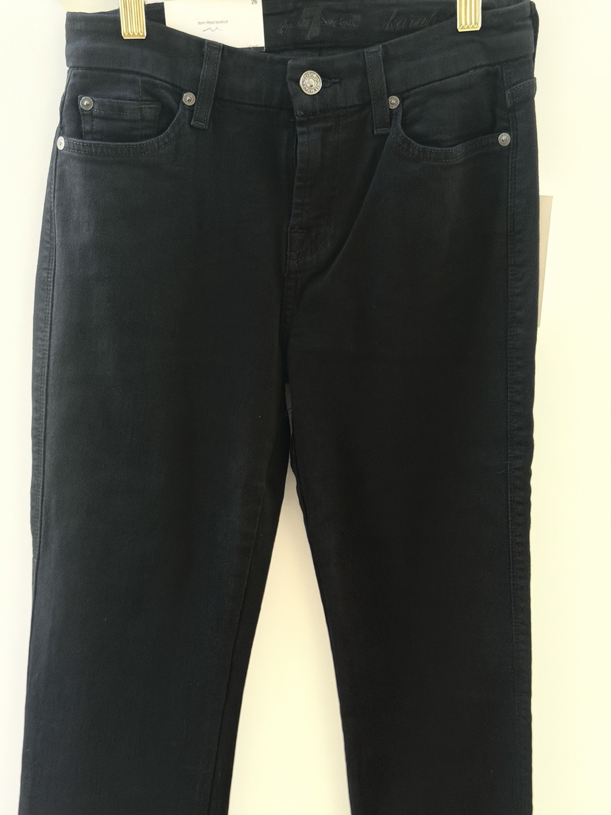 New7 For All Mankind Jeans SZ 26 Karah Bootcut Jeans For Women In Color Black