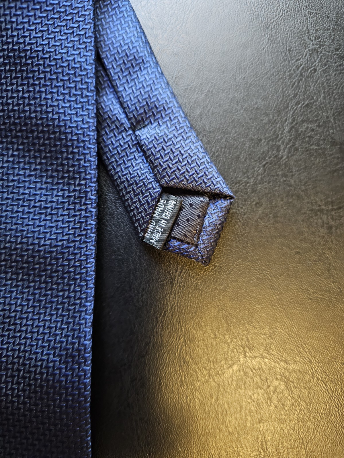 Weishang Men’s Blue Silk Tie, C1