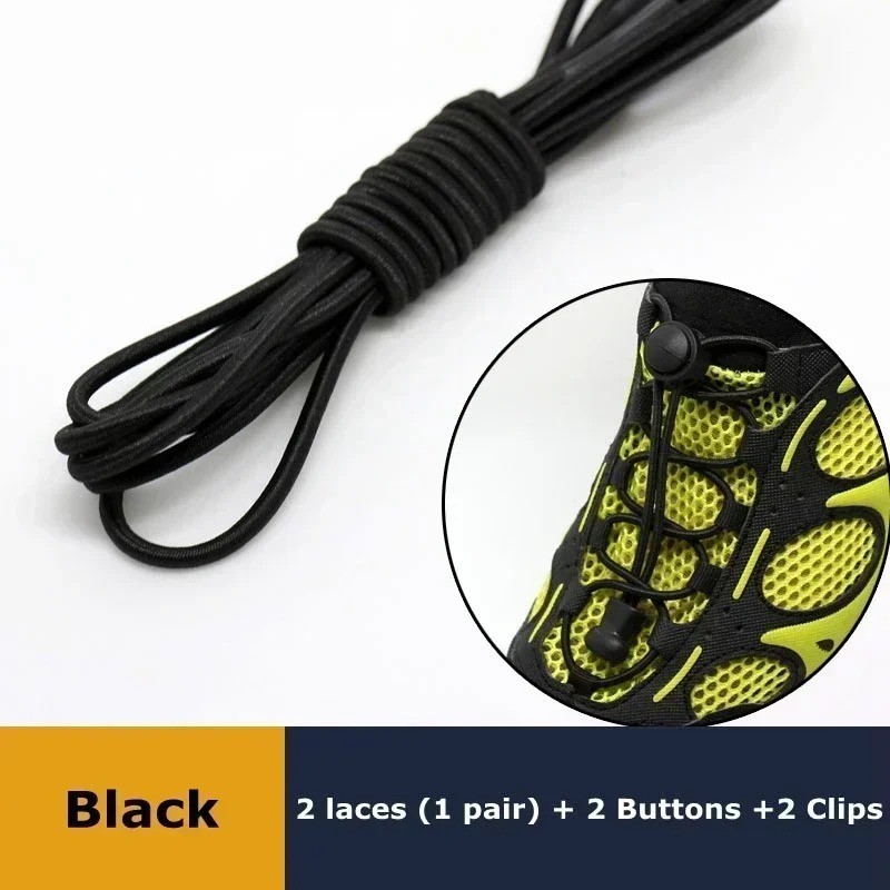 No Tie Elastic Lock Shoe Laces Rope Running Jogging Sneakers Trainer Shoelaces