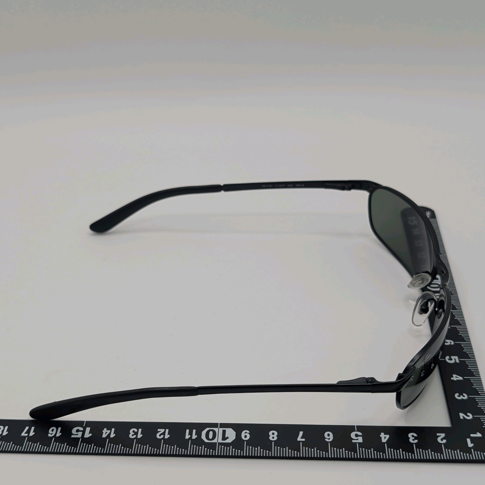 Vintage Ray-Ban RB3190 FLIGHT 006 Black Rectangle Sunglasses 58mm Italy