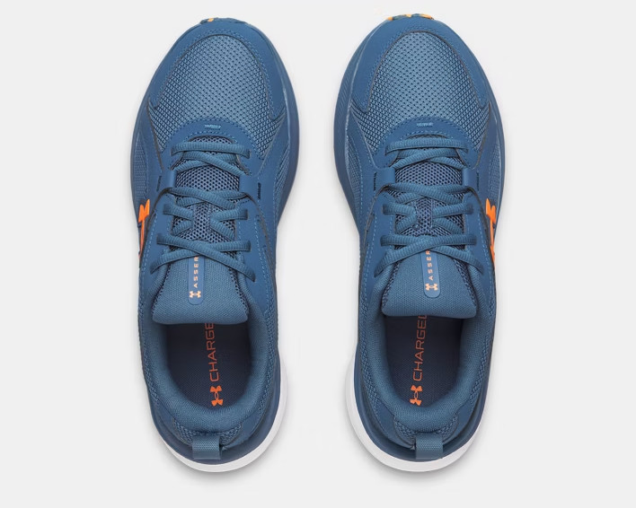 UA Charged+ Assert 11 Shoes Mens Wham Blue Solar Orange 6006723 498