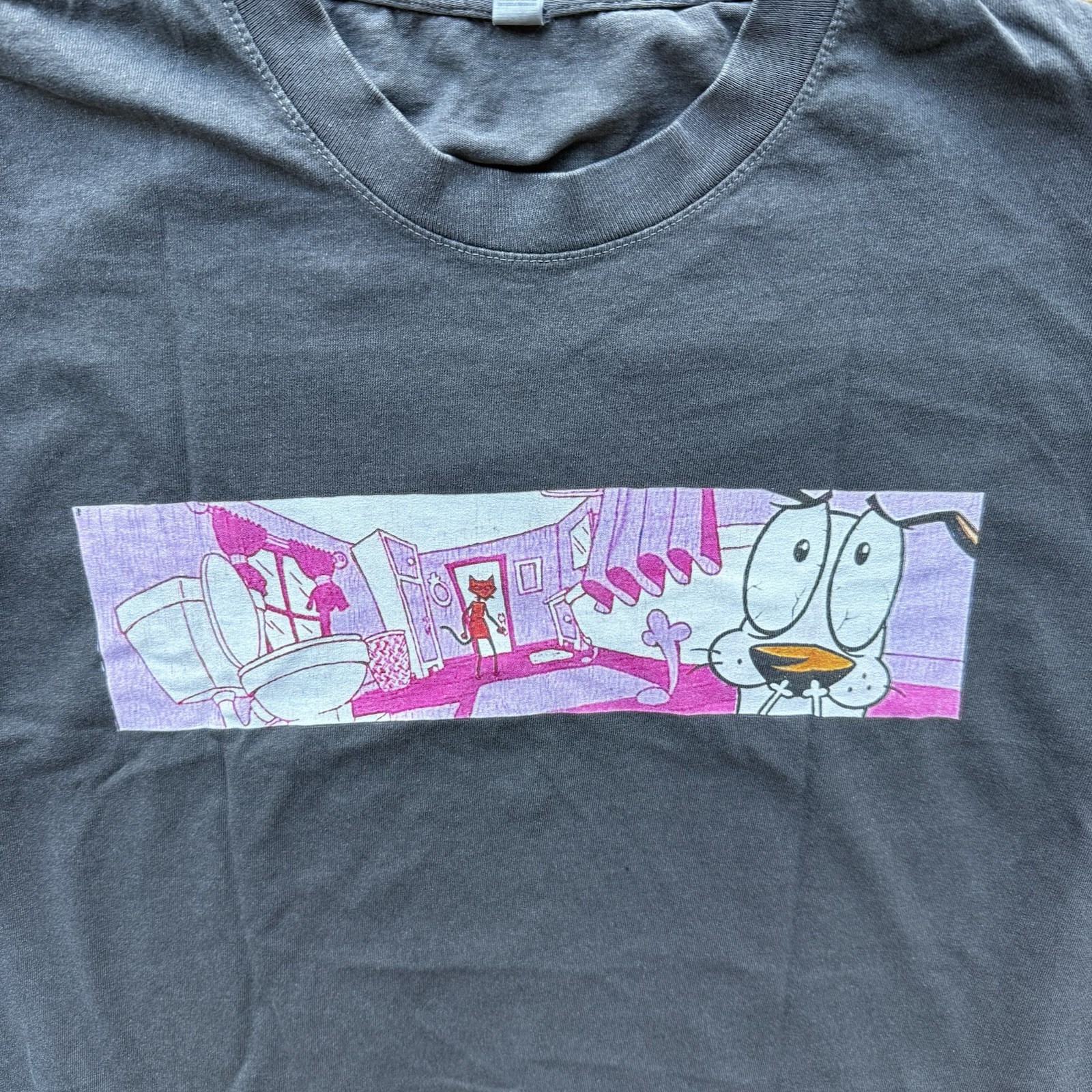 Courage the Cowardly Dog Box Logo MODERN T-shirt Cartoon Network