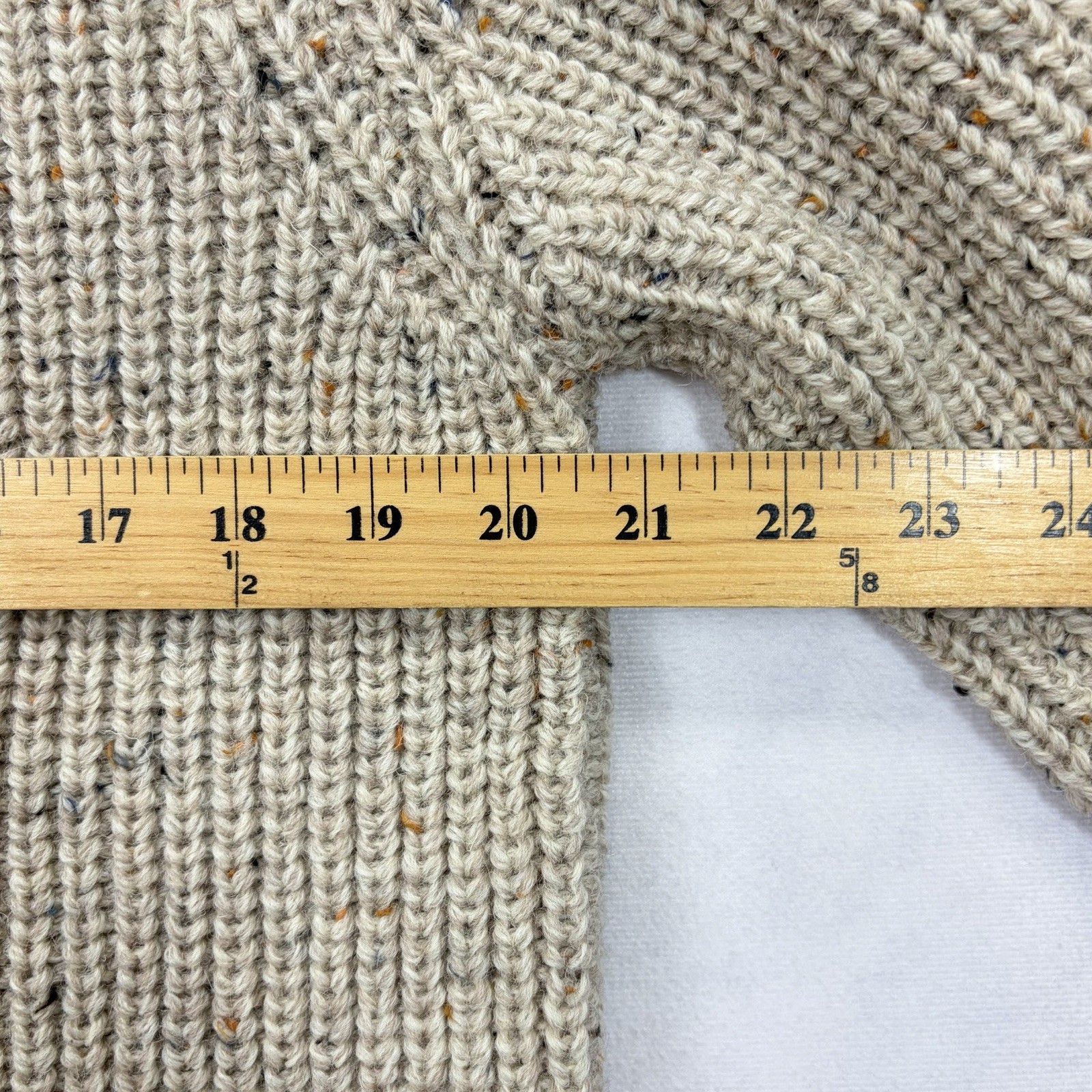 Aran Crafts Sweater Mens Medium Beige Donegal 100% Wool Fisherman Made Ireland