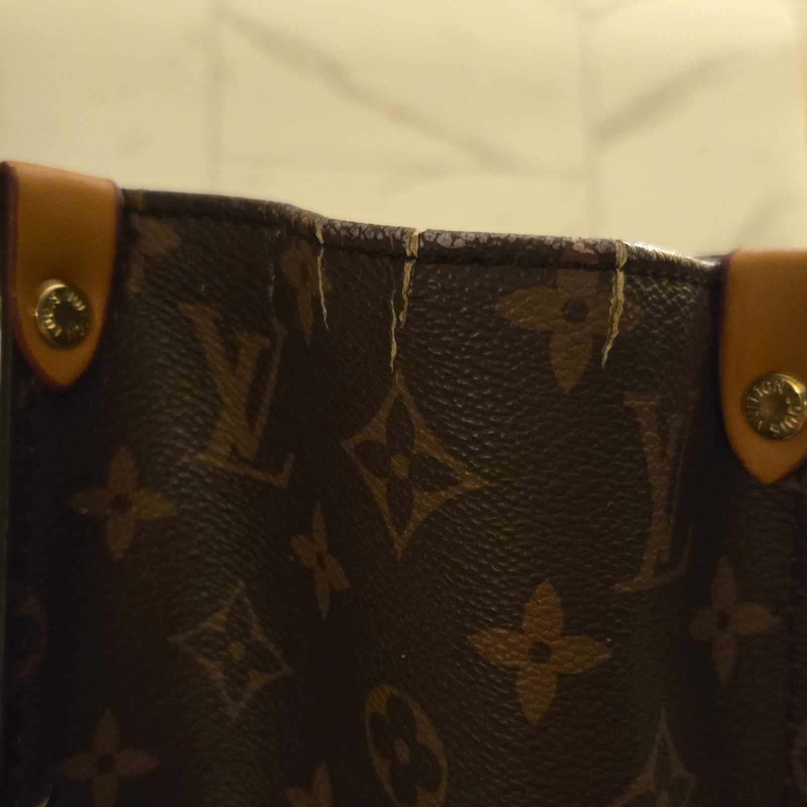 Louis Vuitton Monogram Tote Bag Mickey Mouse Print Brown Gold Hardware
