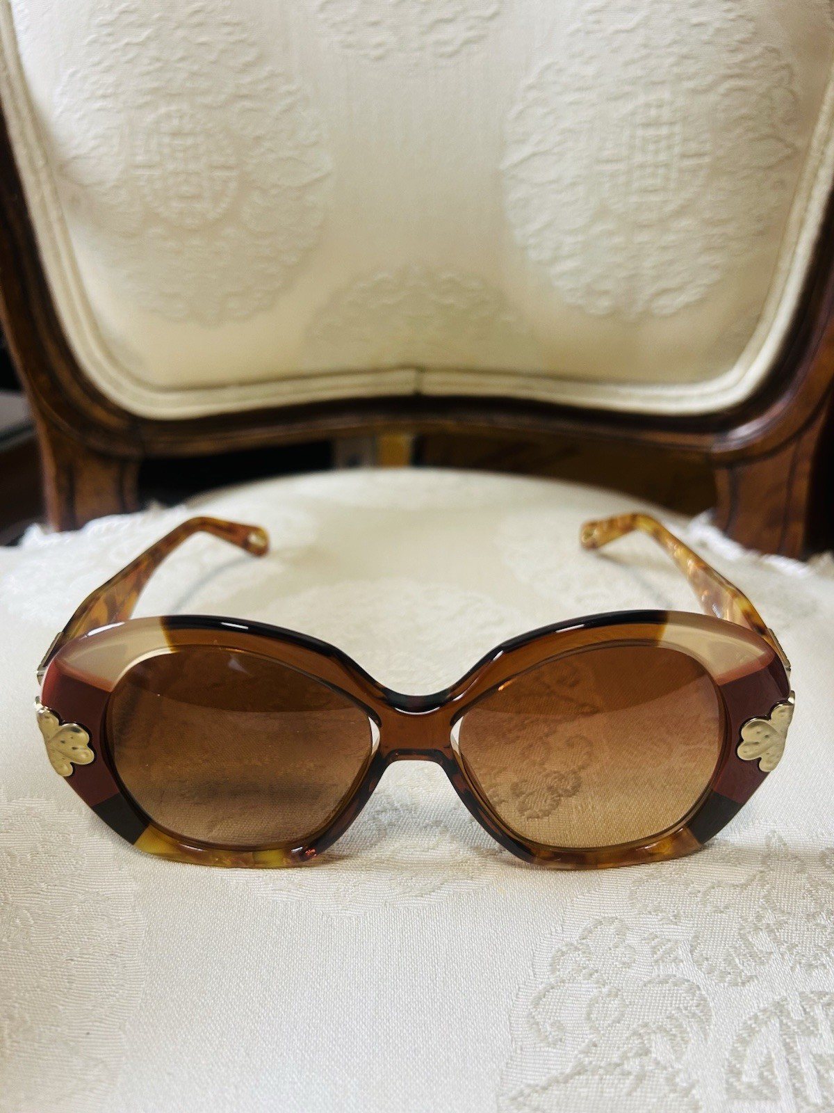 Chloé Women’s Oversized Tortoise Shell Brown Gradient Sunglasses UV400 135mm