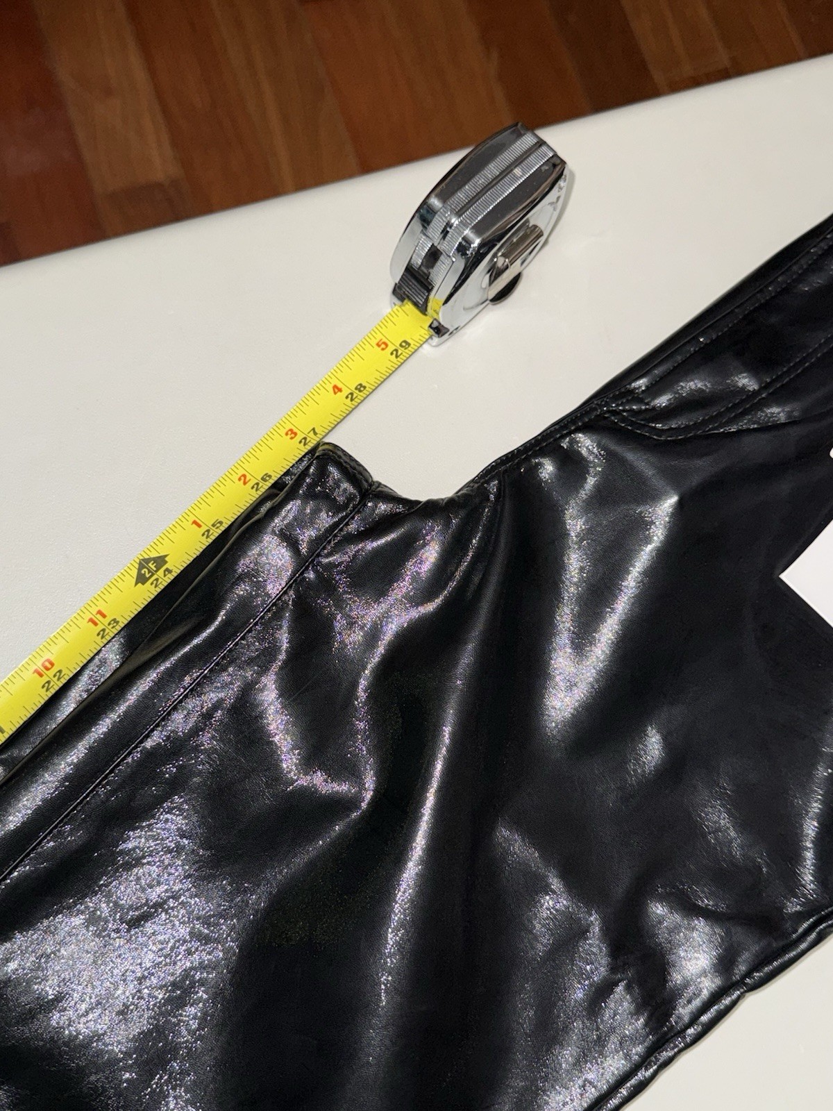 GOOD AMERICAN Better Than Leather Good Curve Straight Black Pants Size 0