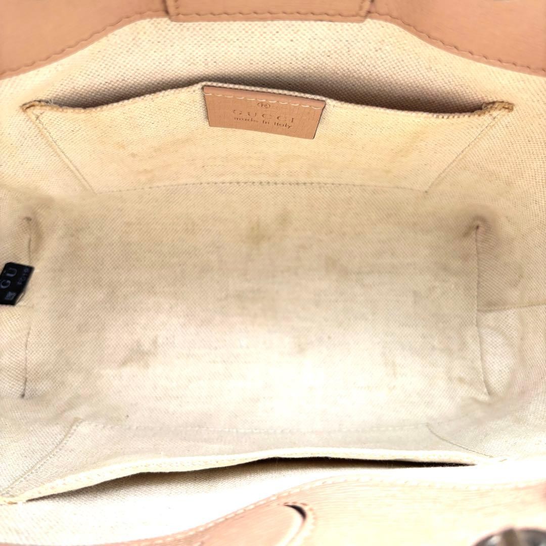 Excellent GUCCI 2way Blooms Shoulder Bag Bamboo Logo Pink Gift Present 0609