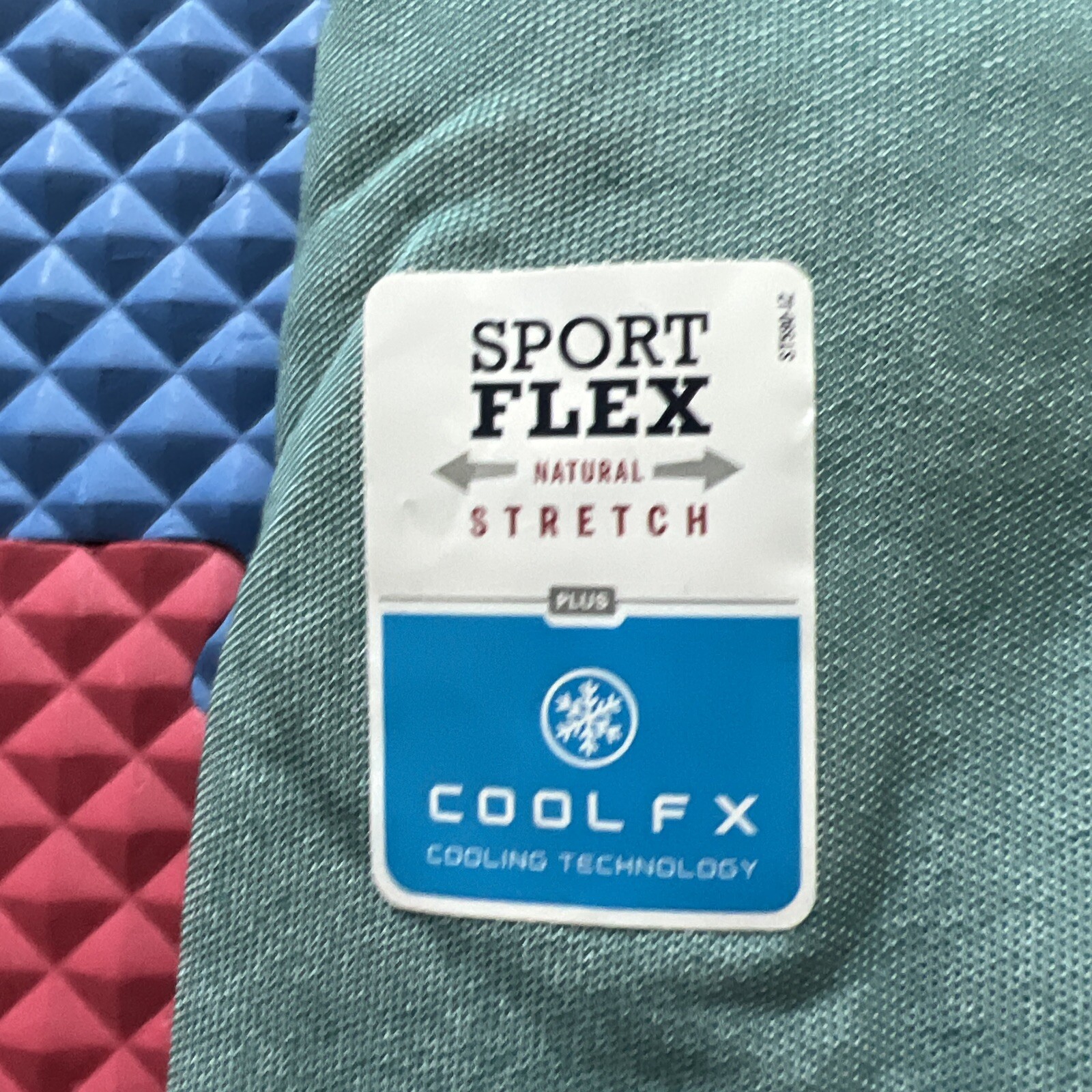 IZOD Men’s Natural Stretch Advantage Performance Polo Shirt Green Blue 2XL New
