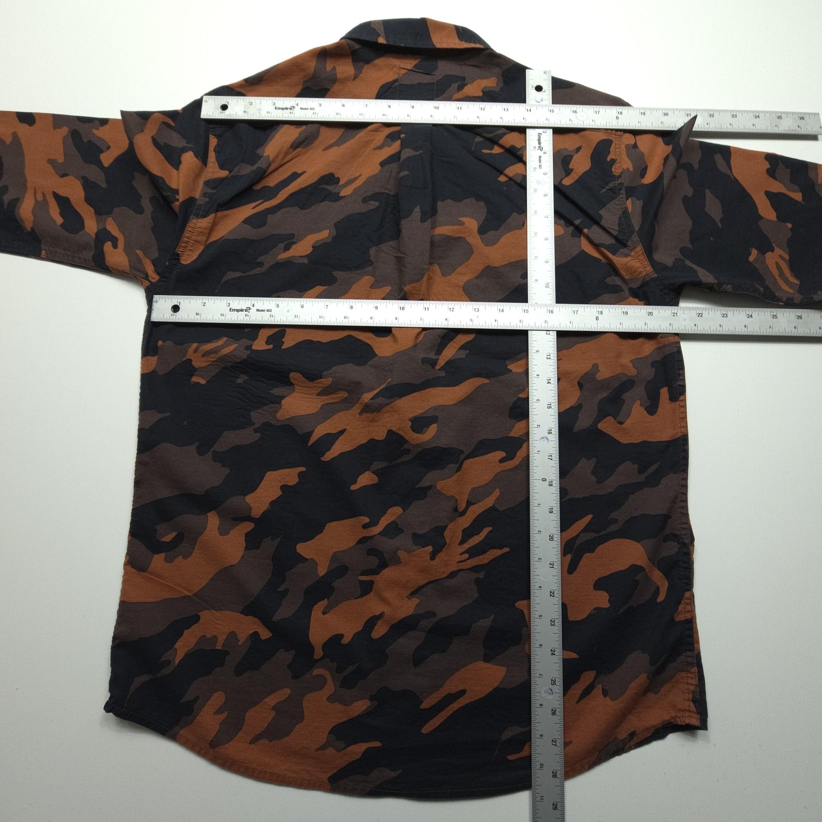 Levis Mens Shirt Large Brown Black Camo Casual Workwear Hide Hunt Outdoors Camp