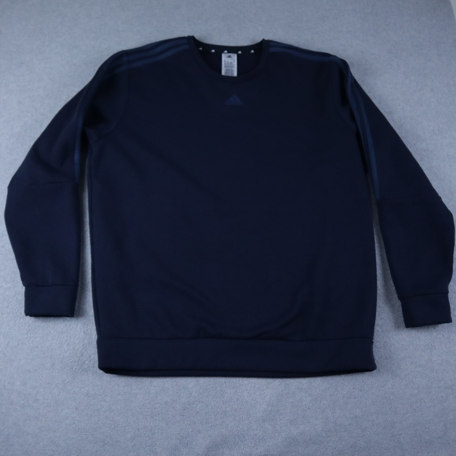 Adidas Sweatshirt Mens XL Activewear Pullover Fleece Sweat Dark Blue Long Sleeve