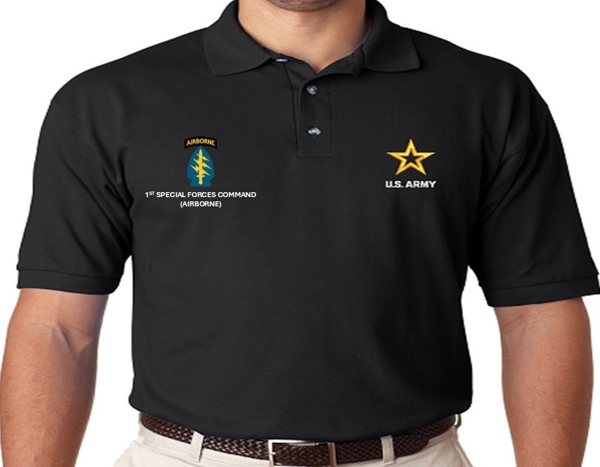2ND INFANTRY DIVISION* ARMY LOGO*EMBROIDERED POLO. ARMY OFFICIALLY LICENSED