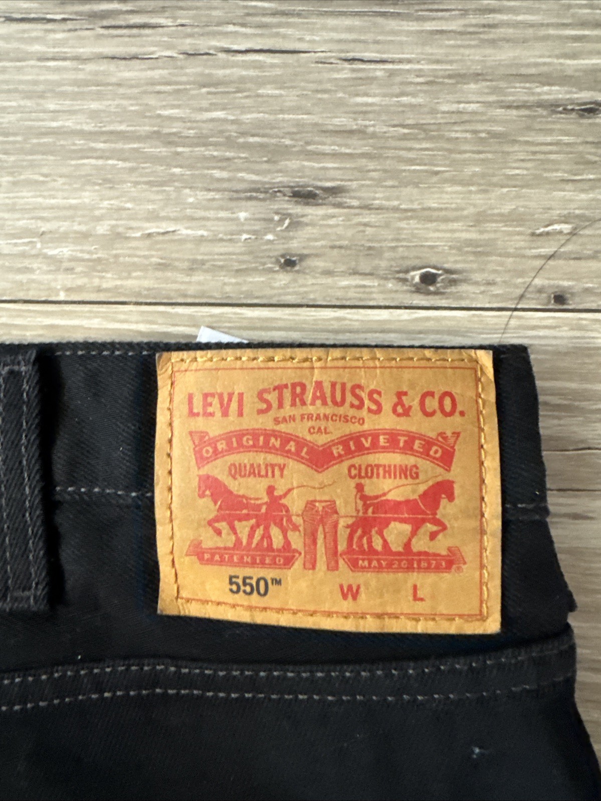 LEVIS 550 Relaxed Fit Jean Loose Through the Thigh At Waist Big Tall Black 44X32