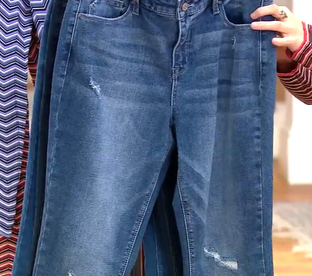 16T Laurie Felt Tall Forever Denim Relaxed Straight Jeans DISTRESSED