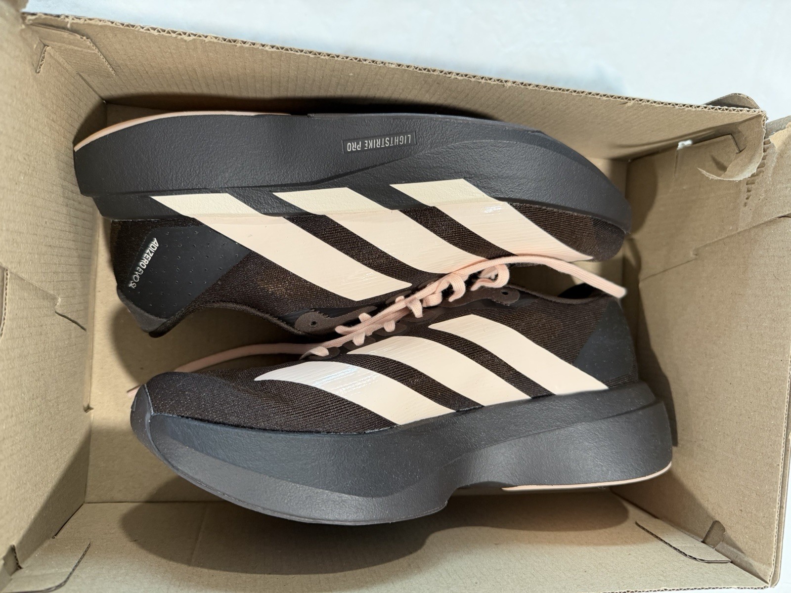 Adidas Adizero Evo SL Aurora Coffee Metallic Pink KK1952 Women’s Size 7.5