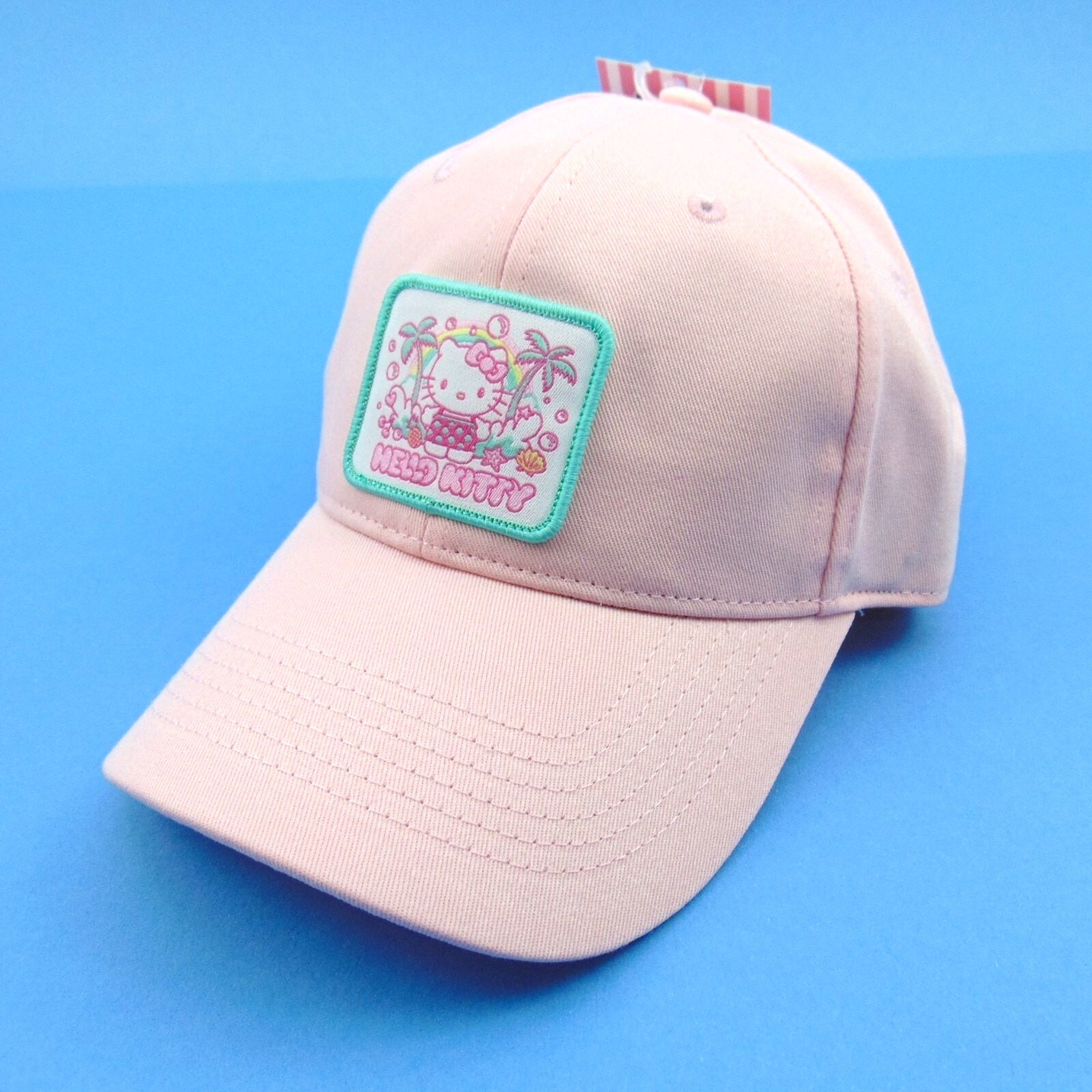 Hello Kitty Pink Baseball Cap Hat Sanrio Patch Adjustable Size Cute Kawaii New