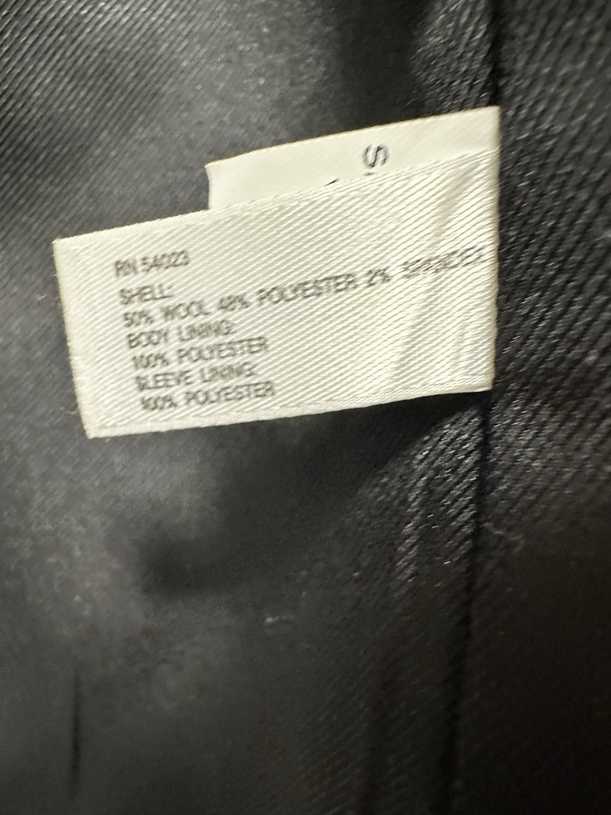 Gap Women’s Black Lined Wool Blend Blazer One-Button Pockets Long Sleeve 8