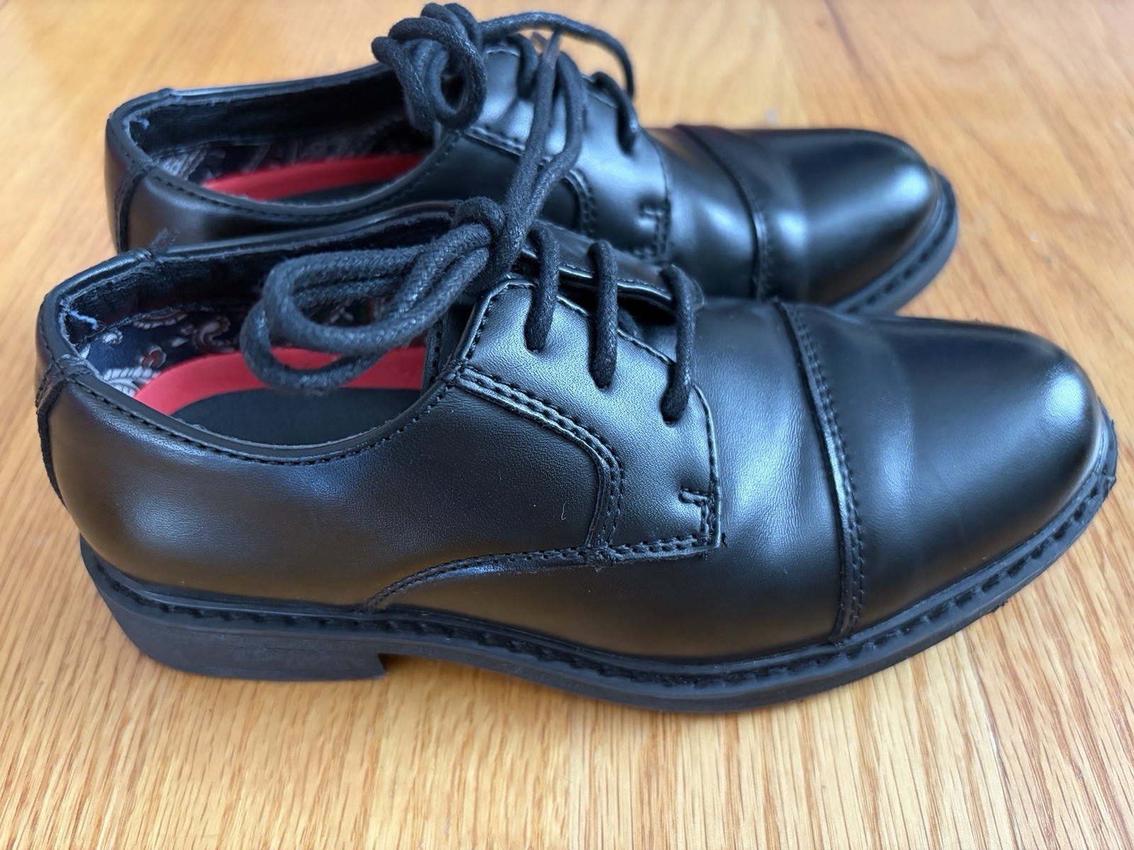 Bruno Marc Black Synthetic Leather Lace-Up Oxford Dress Shoes Little Kid US 12
