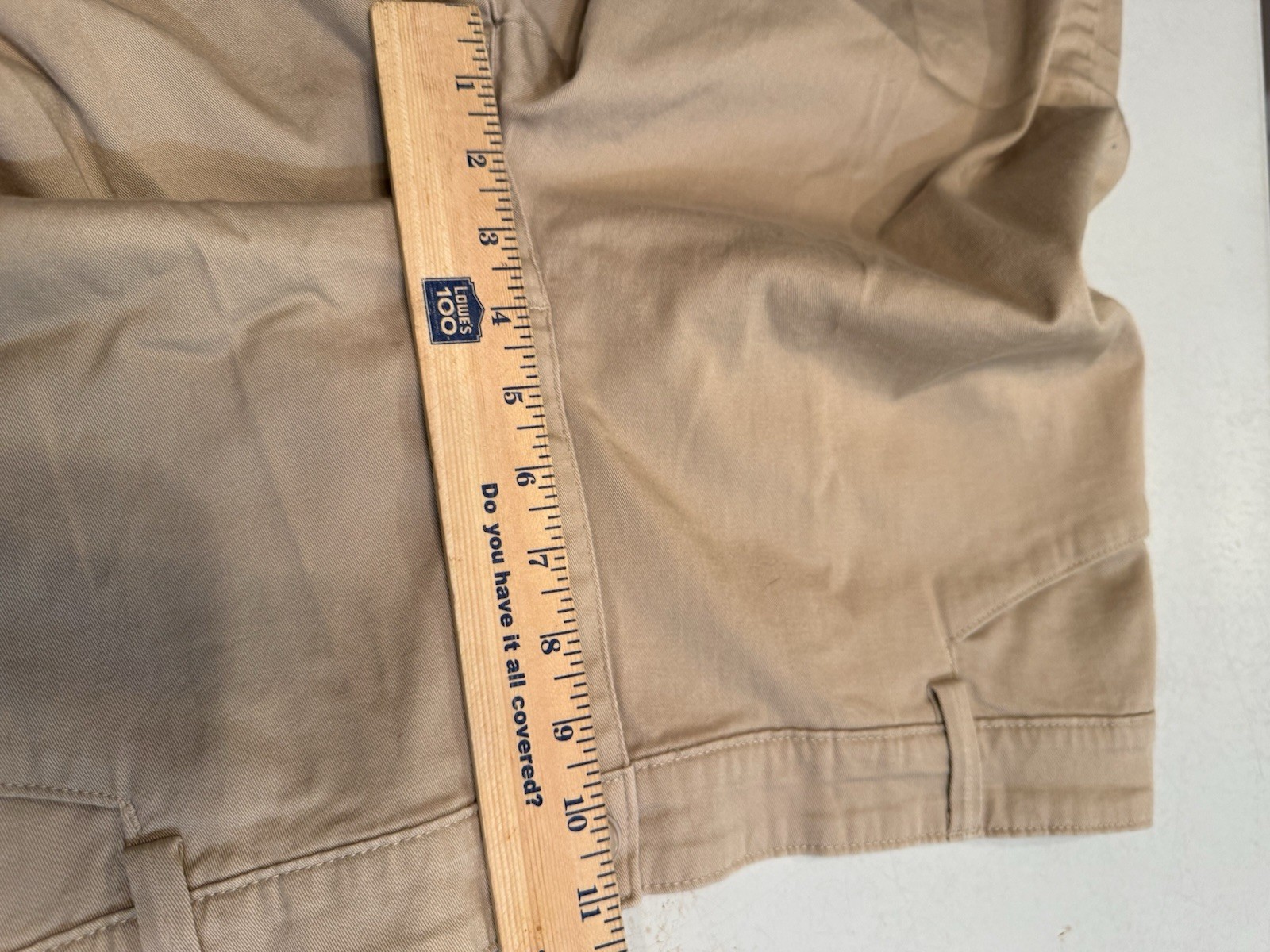 Lee Capris Cropped Pants Womens 12 M Natural Fit Below Waist Khaki Tan 35×19