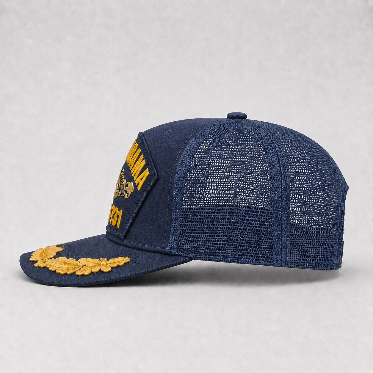 USS ALABAMA SSBN 731 Mesh Back Hat Navy Blue GOLD DOLPHINS + SCRAMBLED EGGS