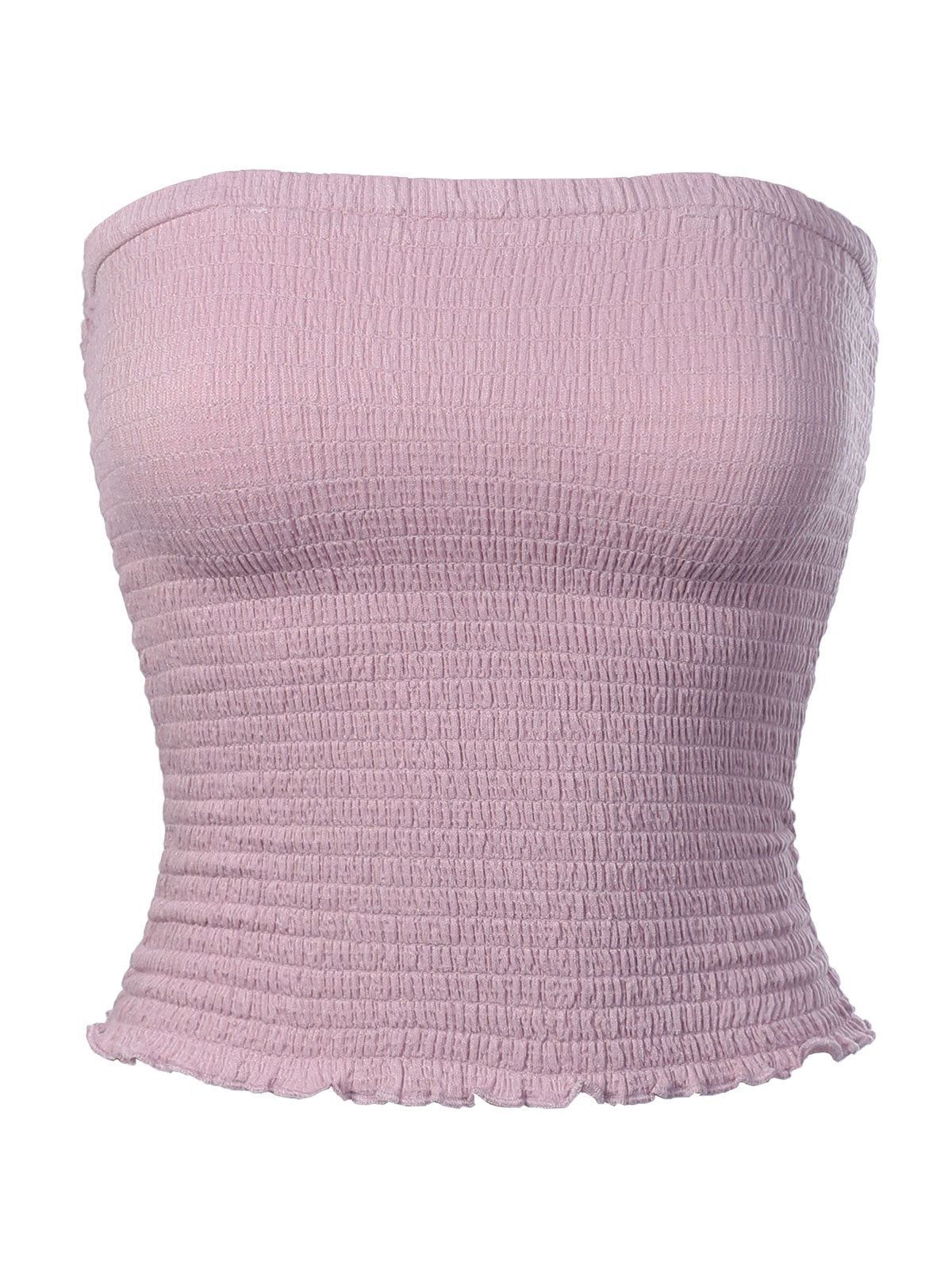 MixMatchy Sexy Strapless Smocked Summer Tube Top