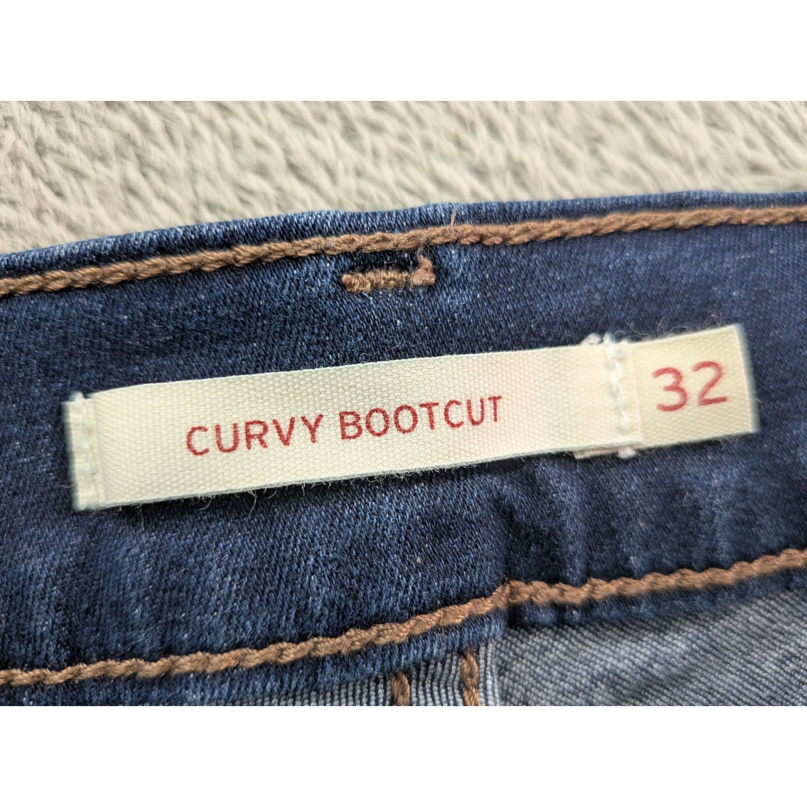 Levis Curvy Bootcut Jeans Mens Dark Wash Indigo Denim 57970-0010 W32 L32