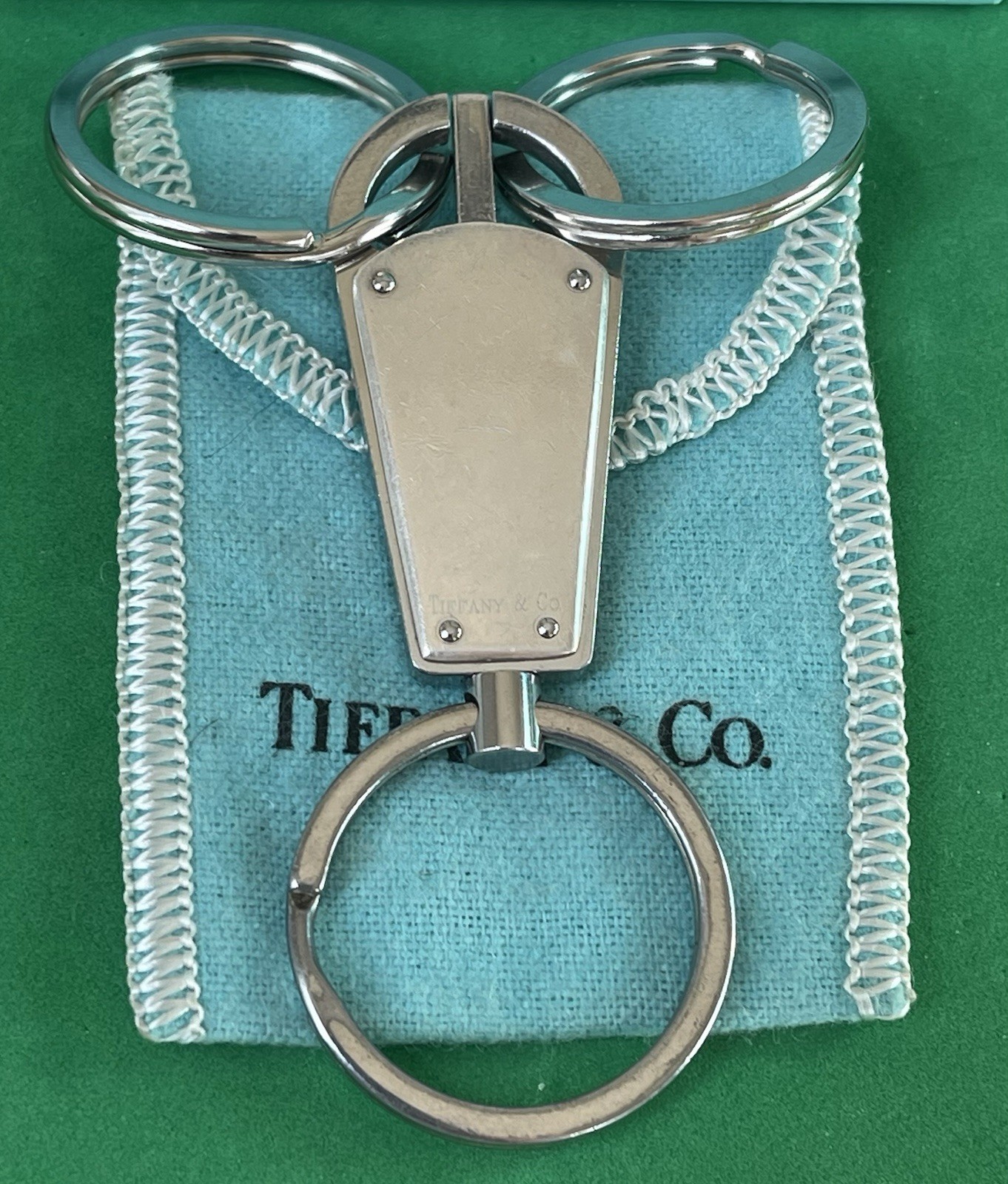Tiffany & Co. Triple Valet 1837 Sterling Silver .925 KeyChain KeyRing KeyHolder