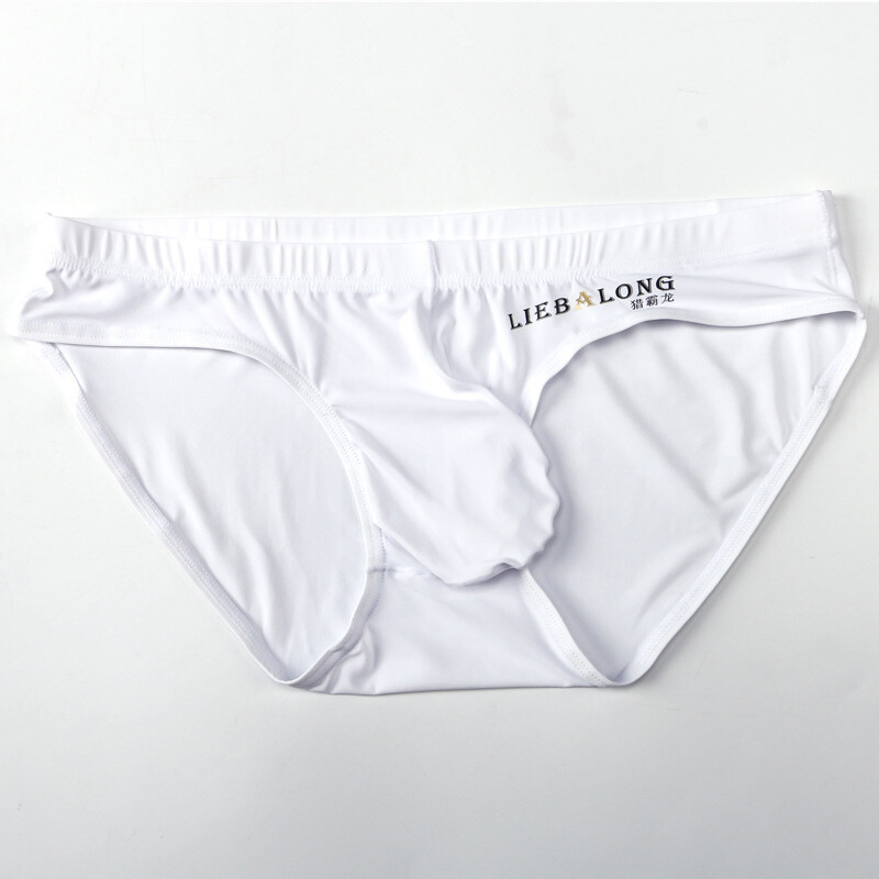 Mens Ice Silk Briefs Sexy Low Waist Bikini Panties Pouch Breathable Underwear US