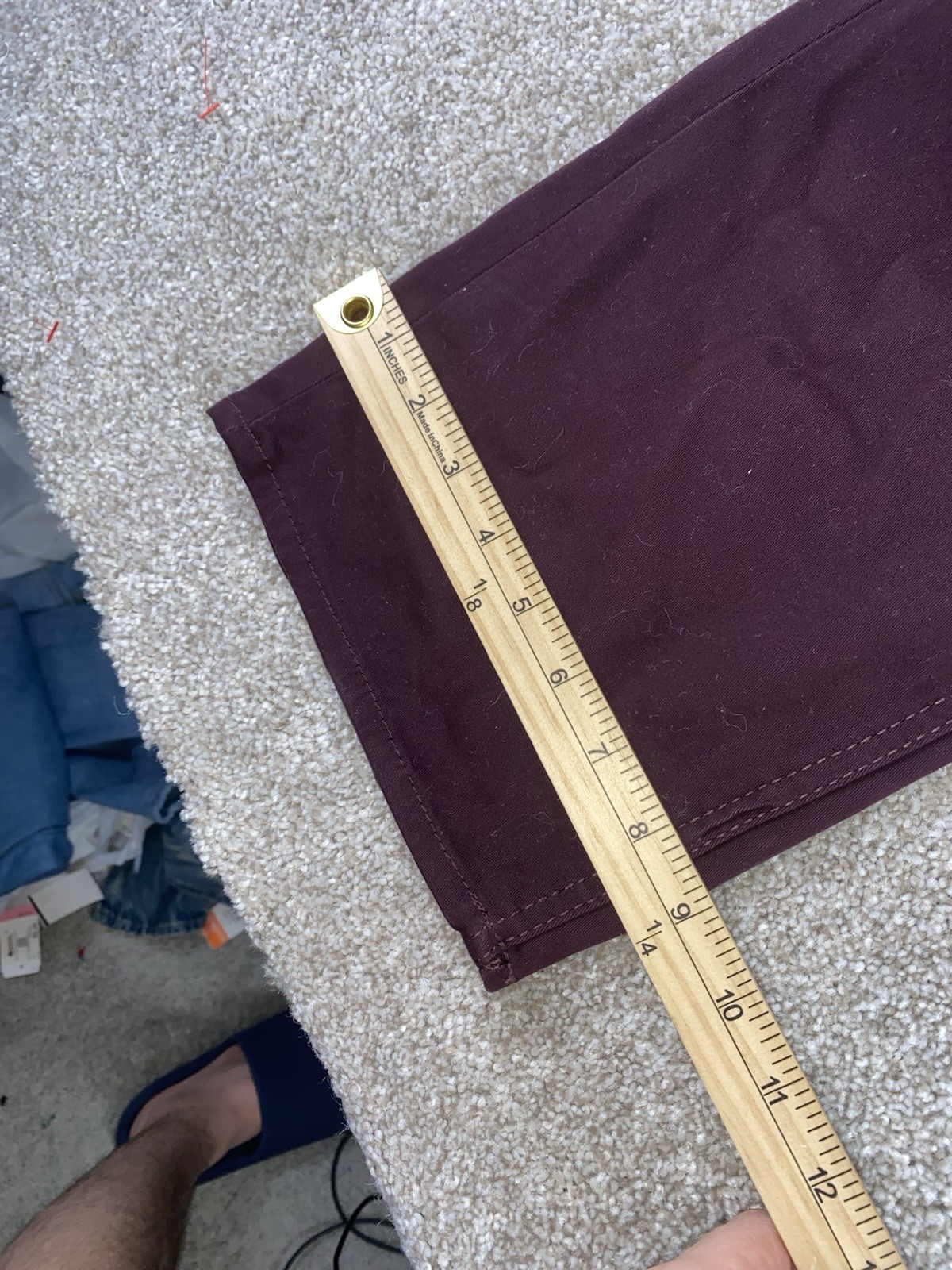 Buffalo David Bitton Jeans Ash X Slim Stretch Cotton 42×32 Maroon NWT MSRP $109
