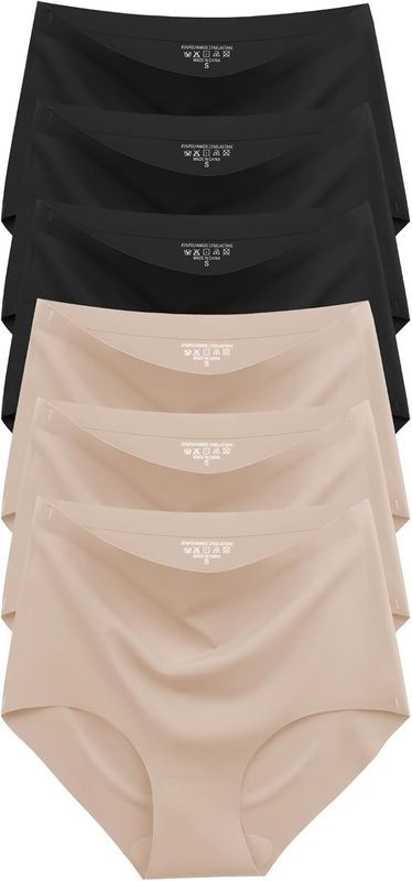 Womens Underwear Seamless High Waisted Briefs Silky Stretch No Show Breathable