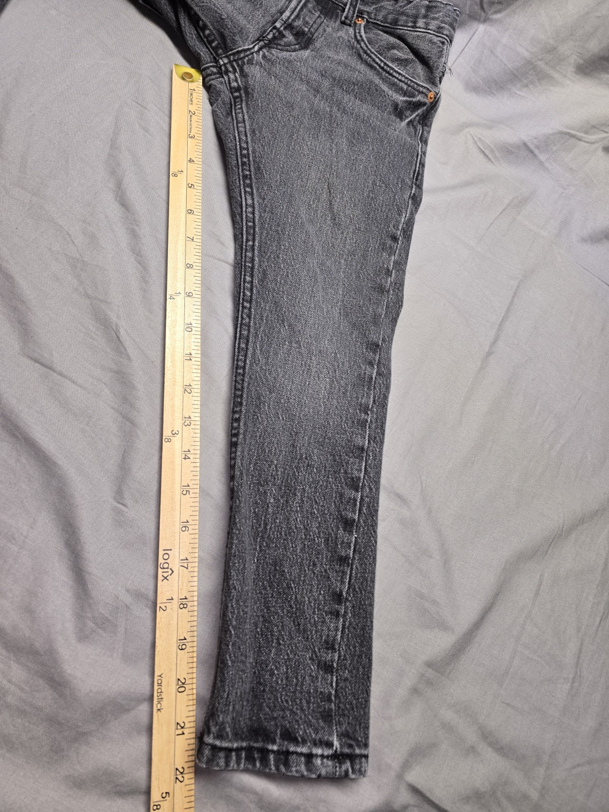 Levi’s Kids 501 Skinny Jeans Gray Size 8 Reg W24 L22 Boys Girls Unisex