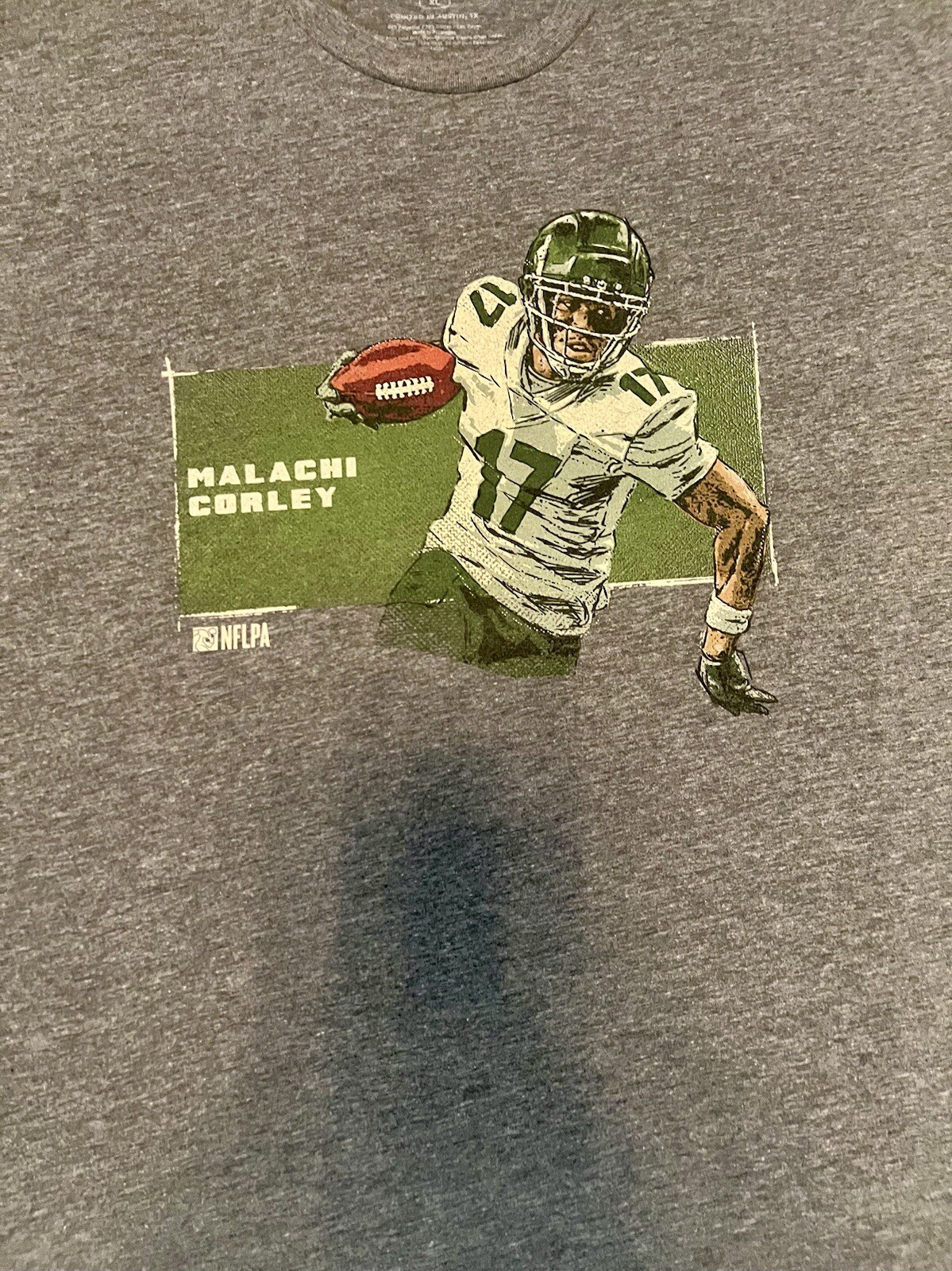 Malachi Corley Premium 500 LEVEL T-Shirt – Size XL New York Football