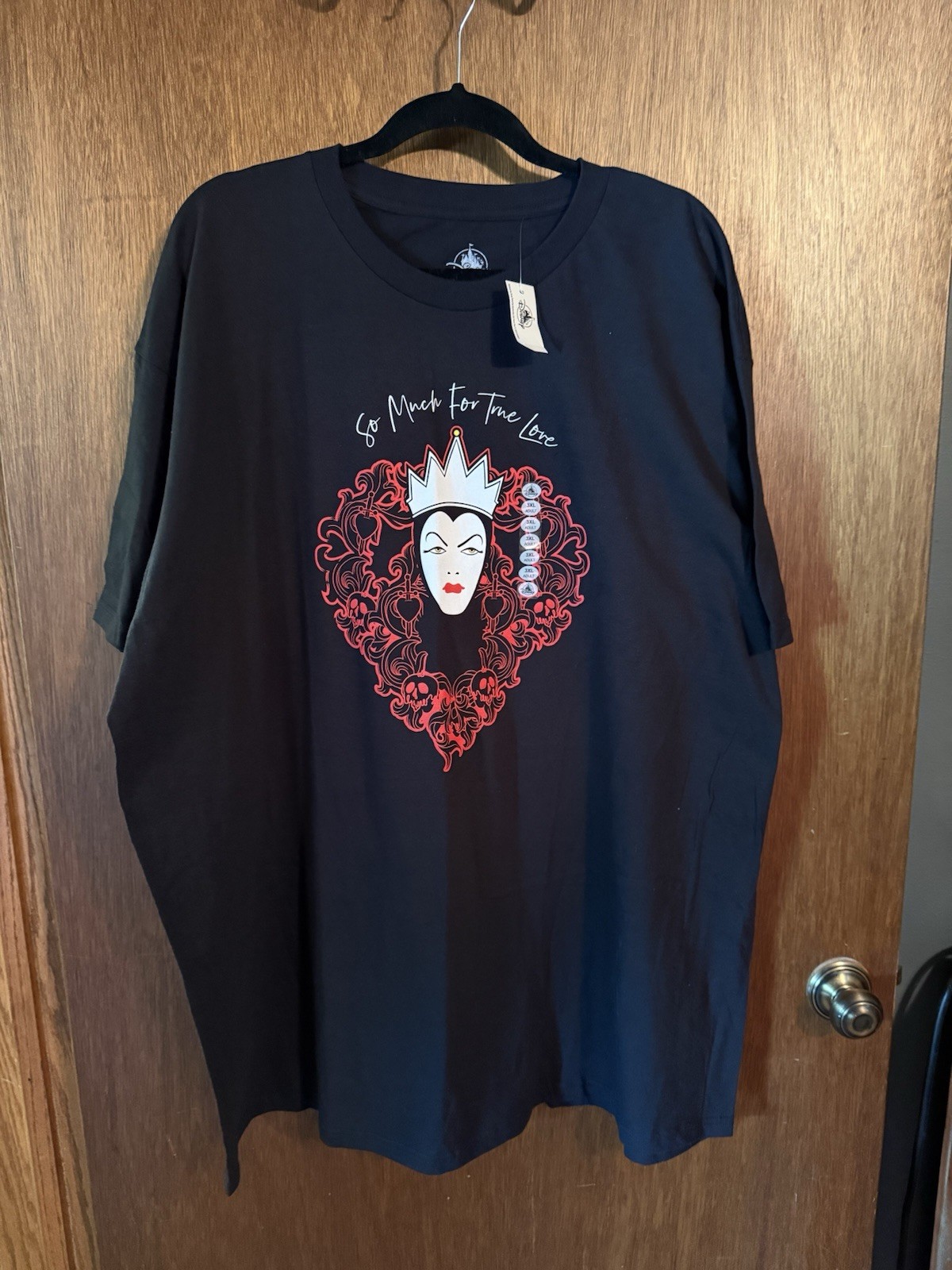 Disney Villain Evil Queen “So Much For True Love” Black Tee 3XL NWT