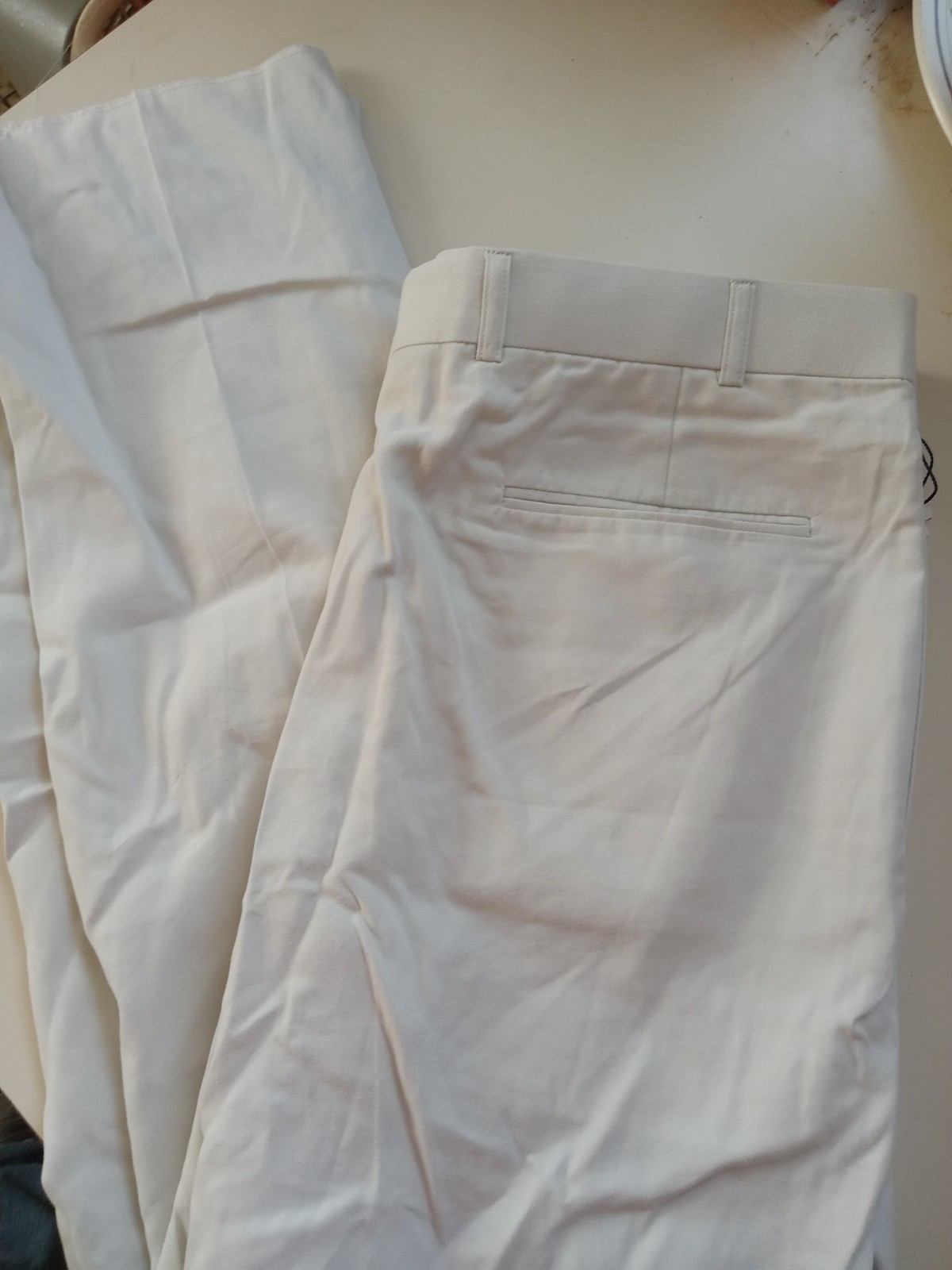 Haspel Pants Beige 38×38 Raw Hem NEW