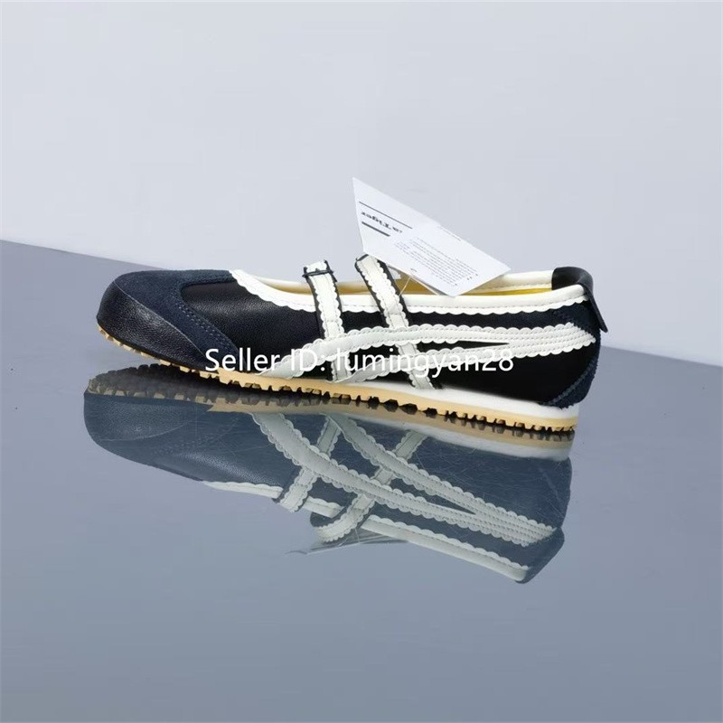 Vintage ONITSUKA TIGER MEXICO66 TGRS BALLET FLATS Black Cream 1182A678-001