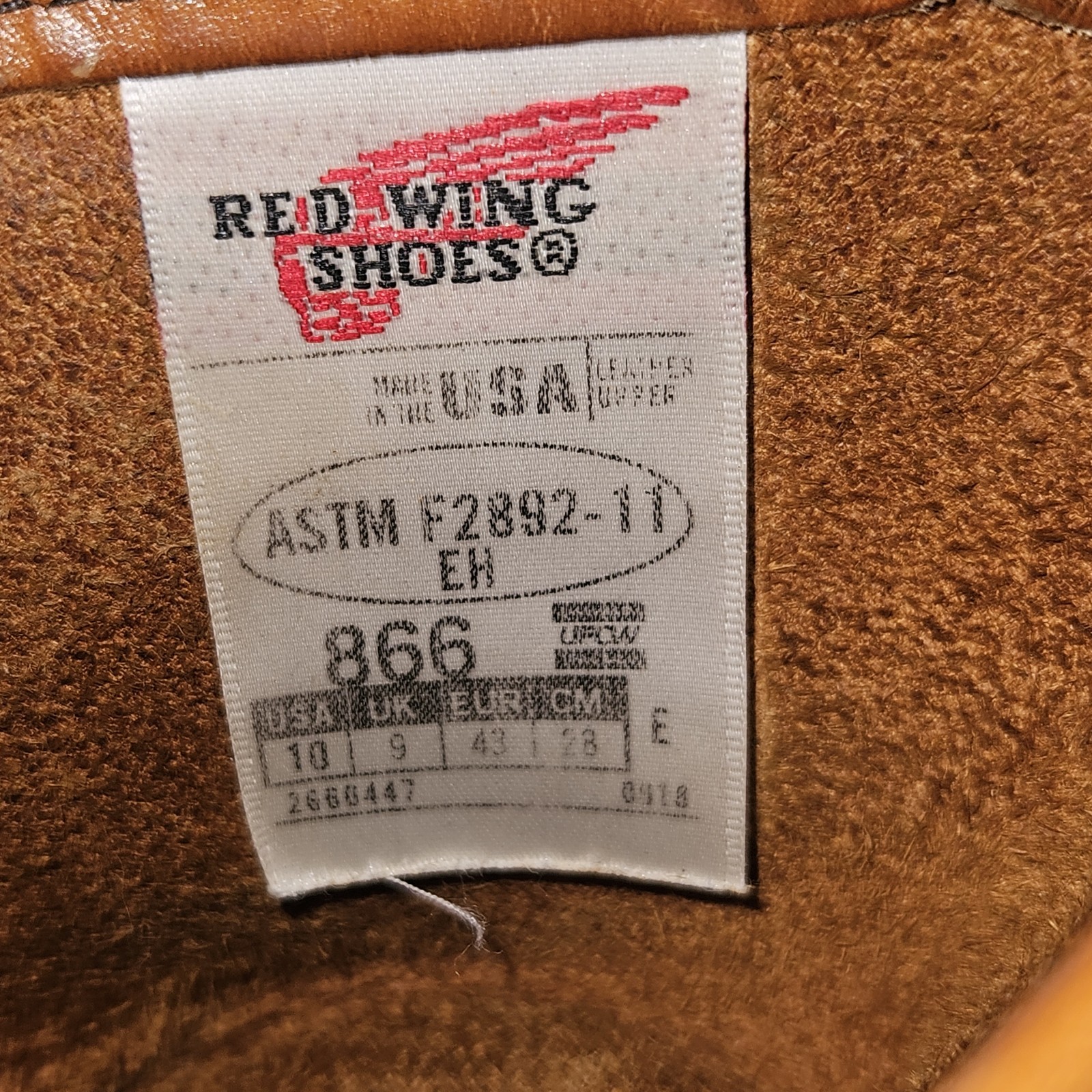 Red Wing 866 Pecos Boots Men’s Size 10