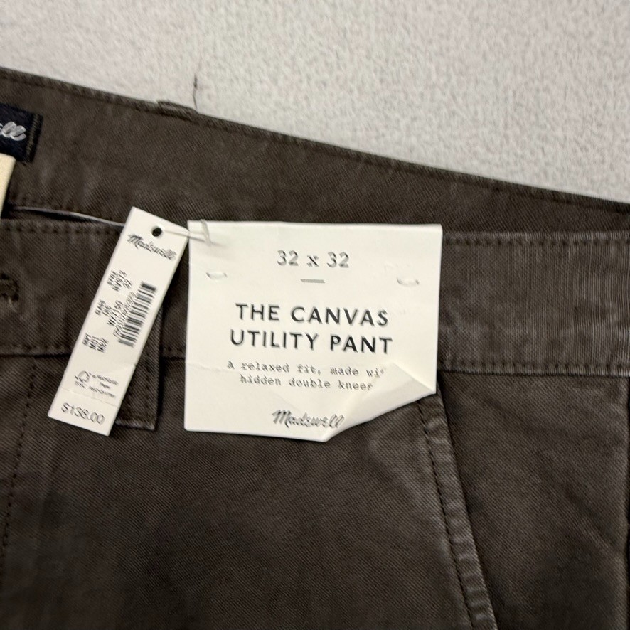 Madewell Pants Men’s 32×32 FITS 32×27 Brown Canvas Utility Double Knee Baggy NEW