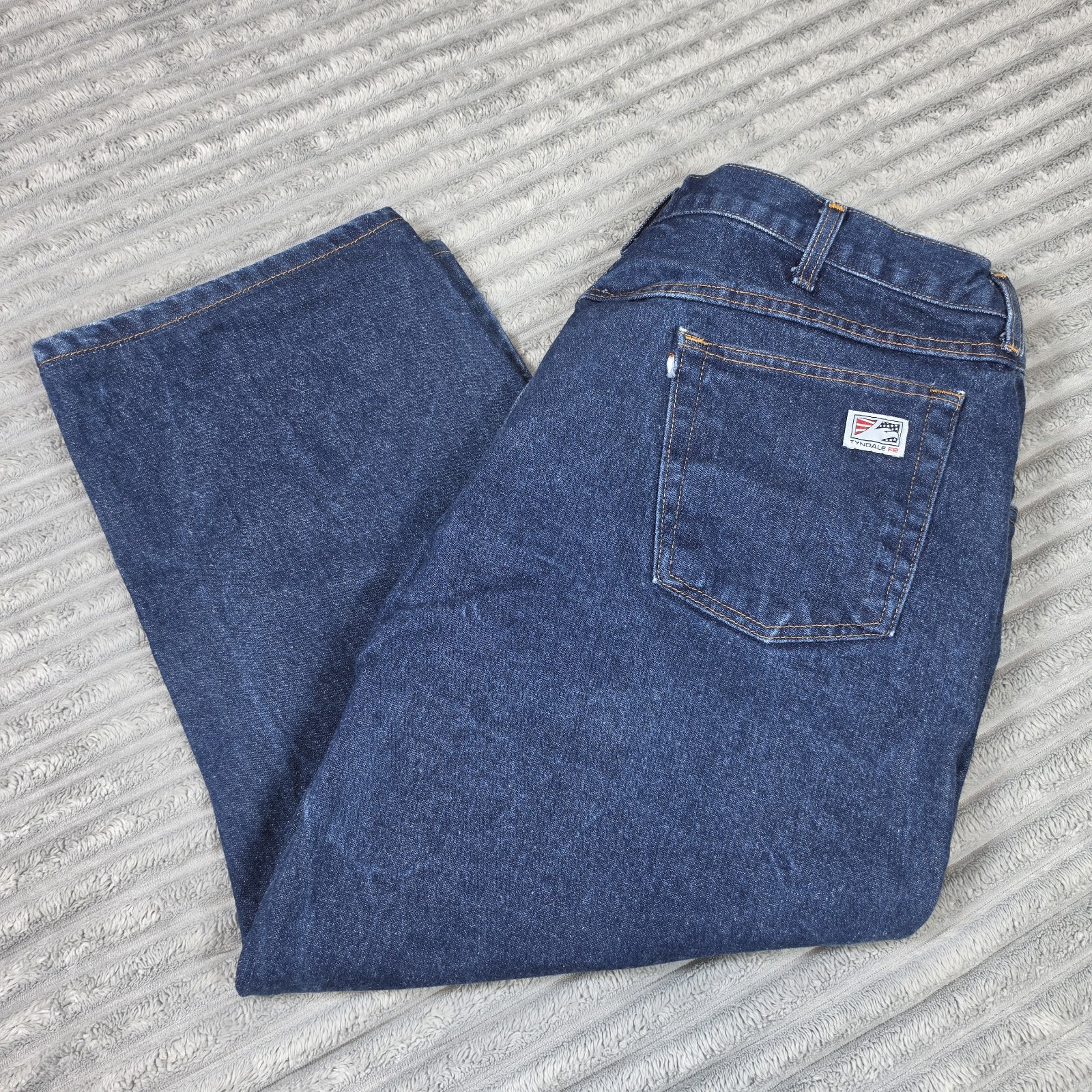 Tyndale FR Jeans Men 42×28 Blue Flame Resistant Cotton Arc F290T Denim blue