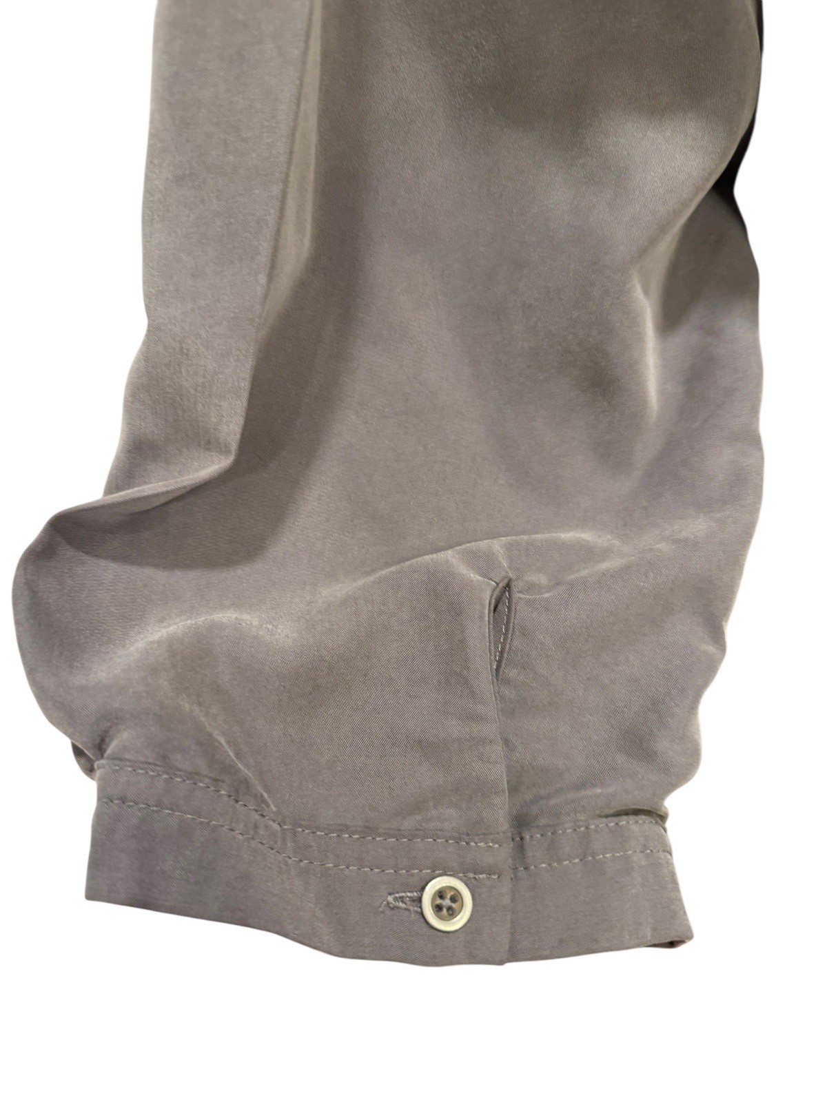 Coldwater Creek Womens Tunic Top 2X Gray V-Neck 3/4 Sleeve Front Pockets Soft