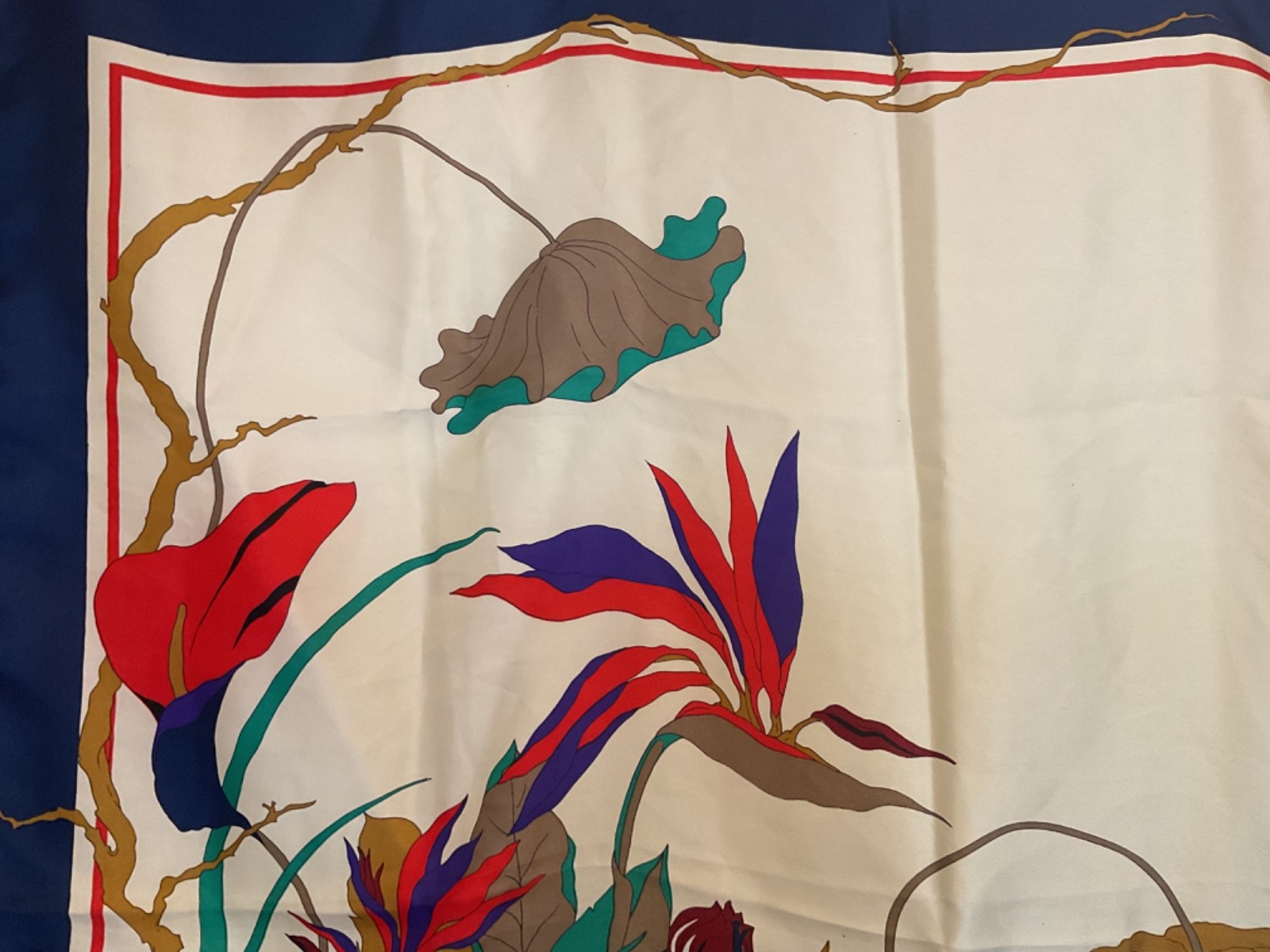 Sun Kyung Sa Multicolor Square Scarf 35” x 34”