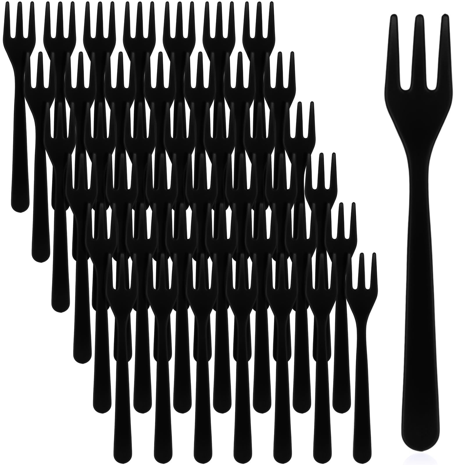 Skylety 500 Pcs Plastic Mini Forks 3.7 x 0.6 Inch Tiny Small Disposable