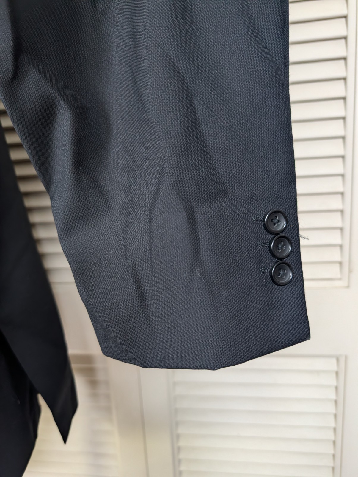 Tiglio Rosso 3 Piece Suit Mens 56L Pants 48×35 Solid Black Super 150s Wool