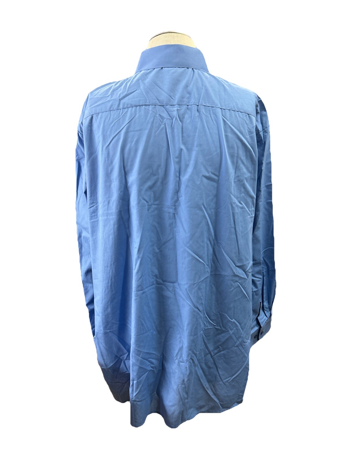 Fortino Landi Men’s Button Down Dress Shirt 19 – 19.5 36-37 Blue Long Sleeve