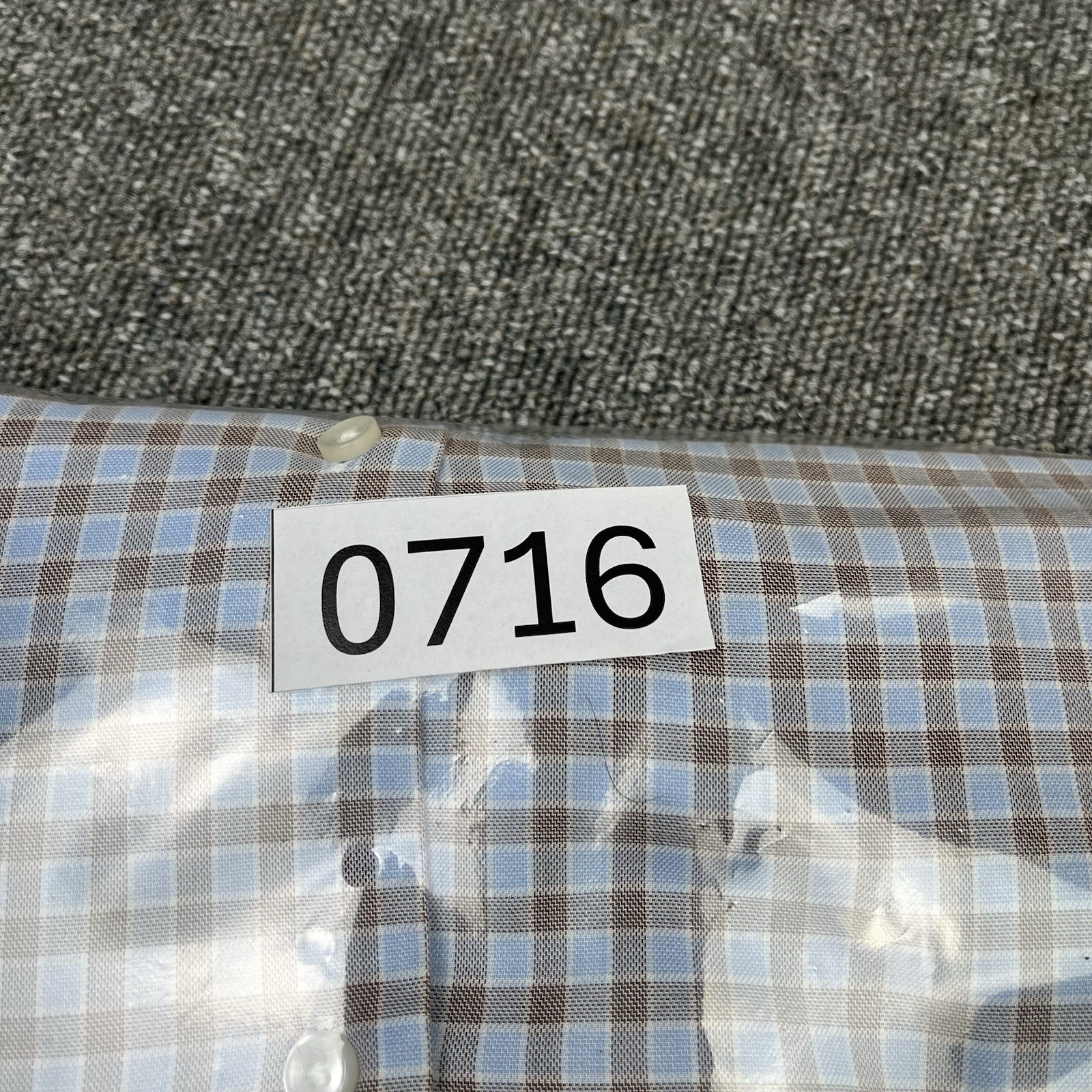 Hugo Boss Shirt Mens 40 Blue Check Gerald Regular Fit Barrel Cuff Easy Iron