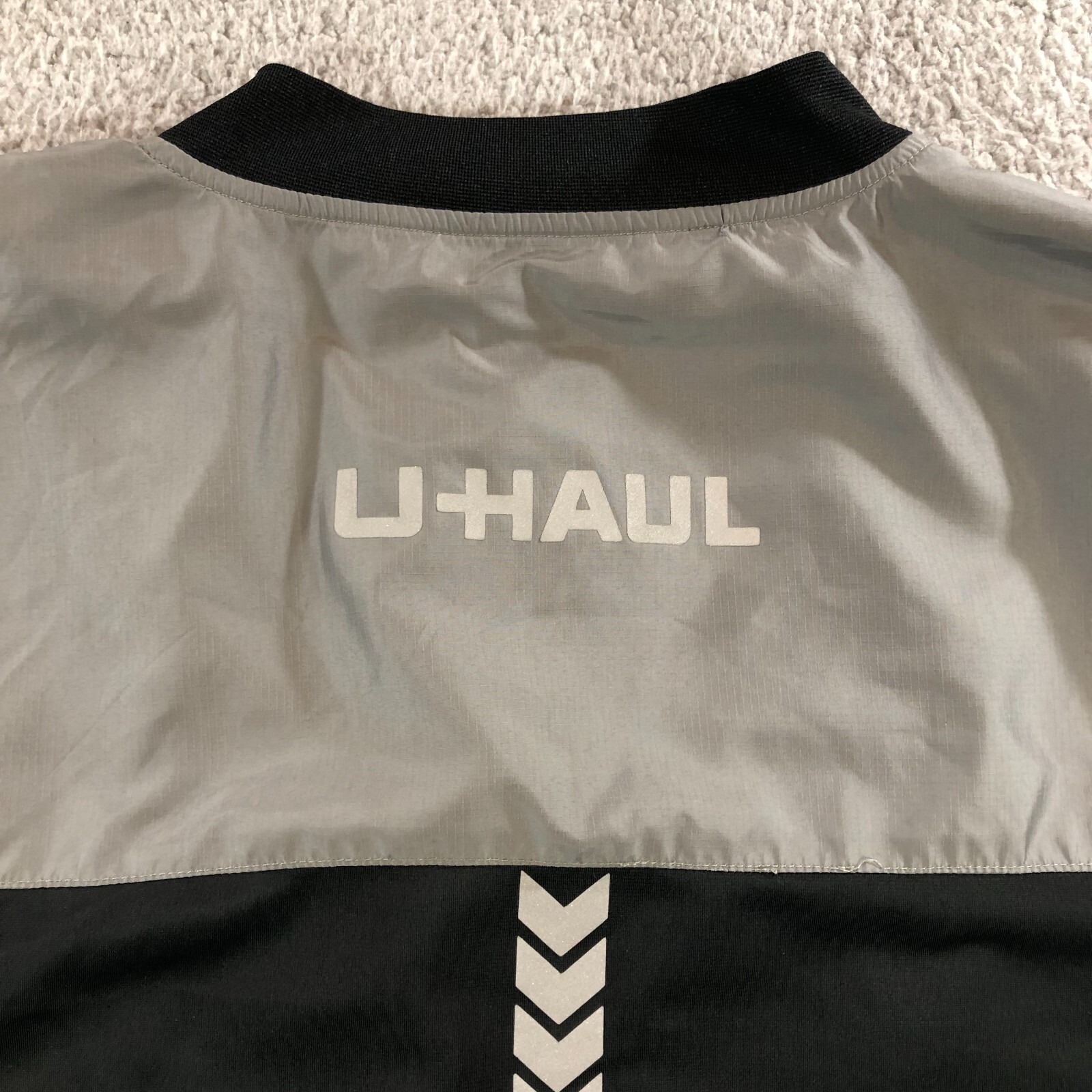 uhaul fullzip jacket mens 2XL black gray logo