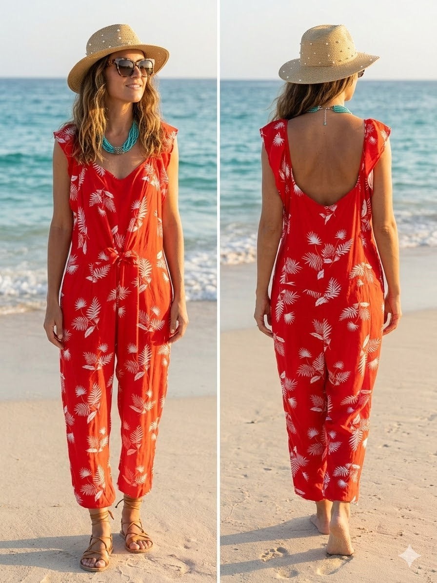 ST JOHNS BAY PLUS SIZE LADIES JUMPSUIT SIZE 2X NEW WITH TAGS PIT TO PIT 24 IN RA