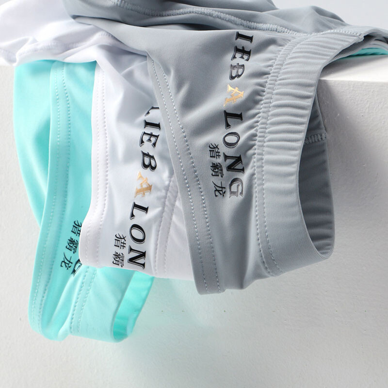 Mens Ice Silk Briefs Sexy Low Waist Bikini Panties Pouch Breathable Underwear US