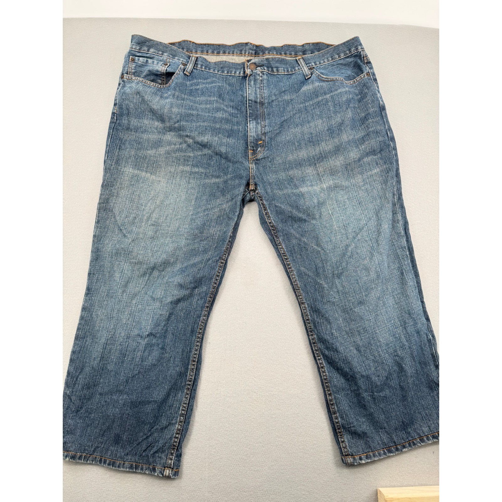 Levis 559 Relaxed Straight Men Blue Denim Jeans 48×30 (48×26) Medium Wash Grunge
